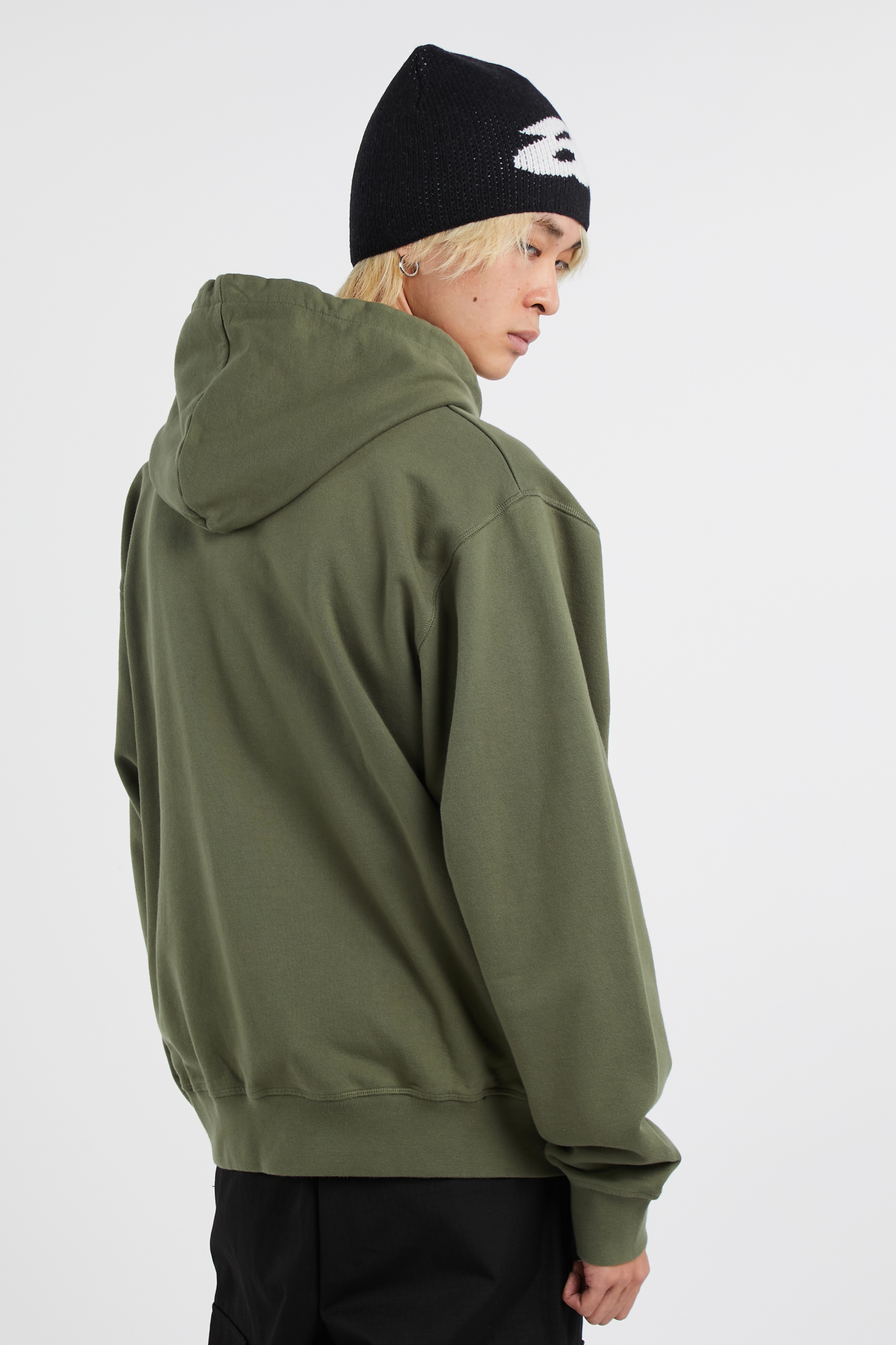 Hoodie zippé Kaki
