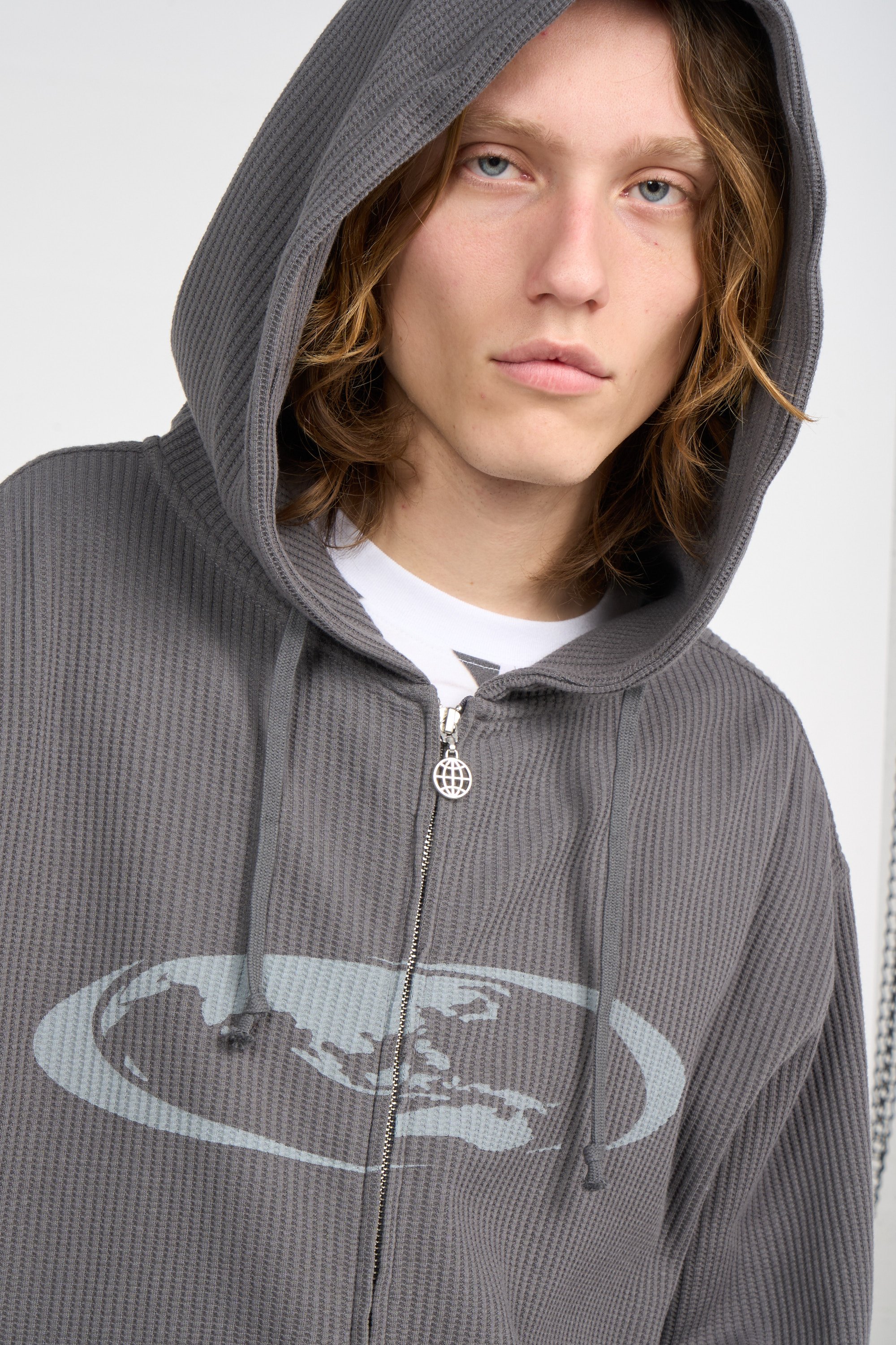 Zippered hoodie Black