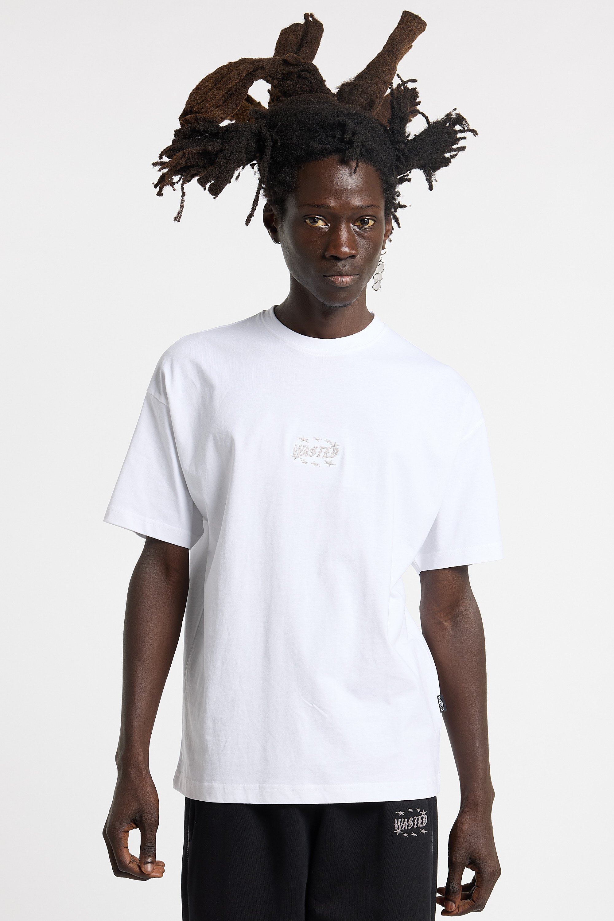 Regular-fit round-neck cotton T-shirt | White WASTED Men