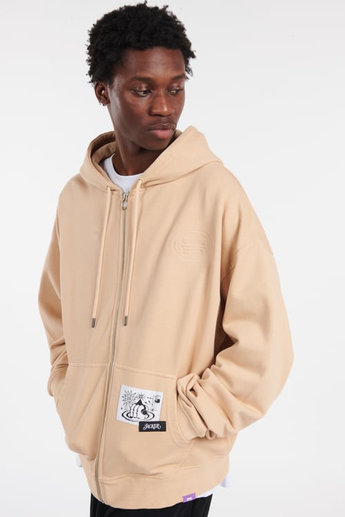 JACKER Hoodie zippé Beige