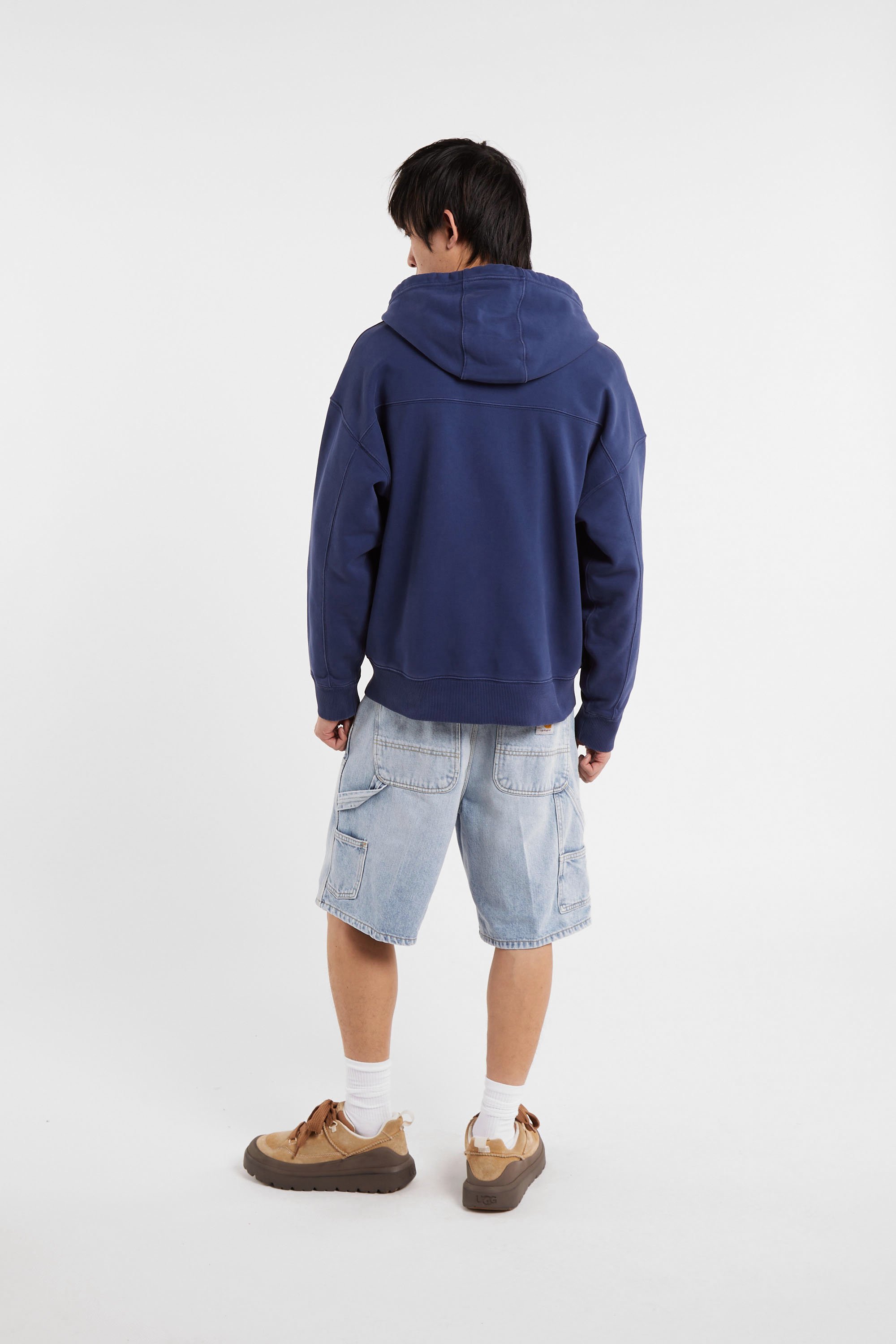 Hoodie zippé Bleu