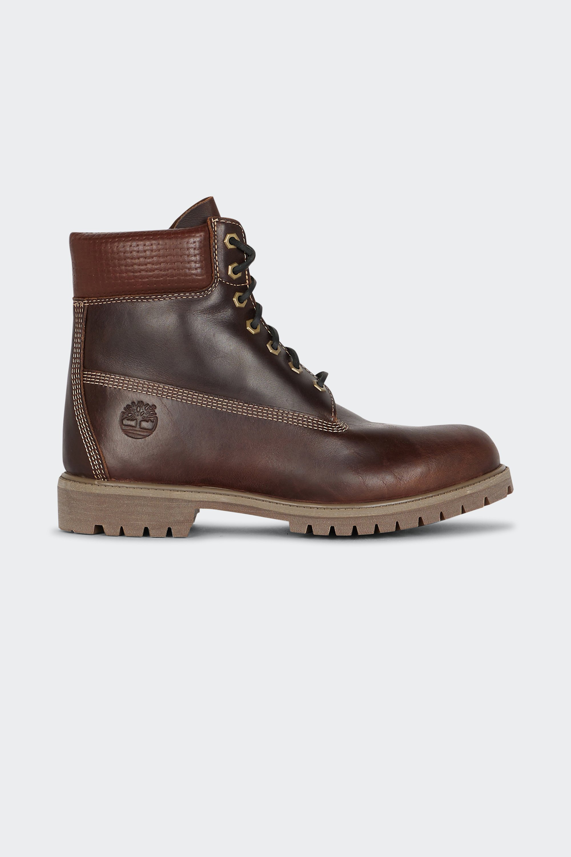 Heeled leather mid-calf boots | Brown by TIMBERLAND Heeled leather mid-calf boots Brown