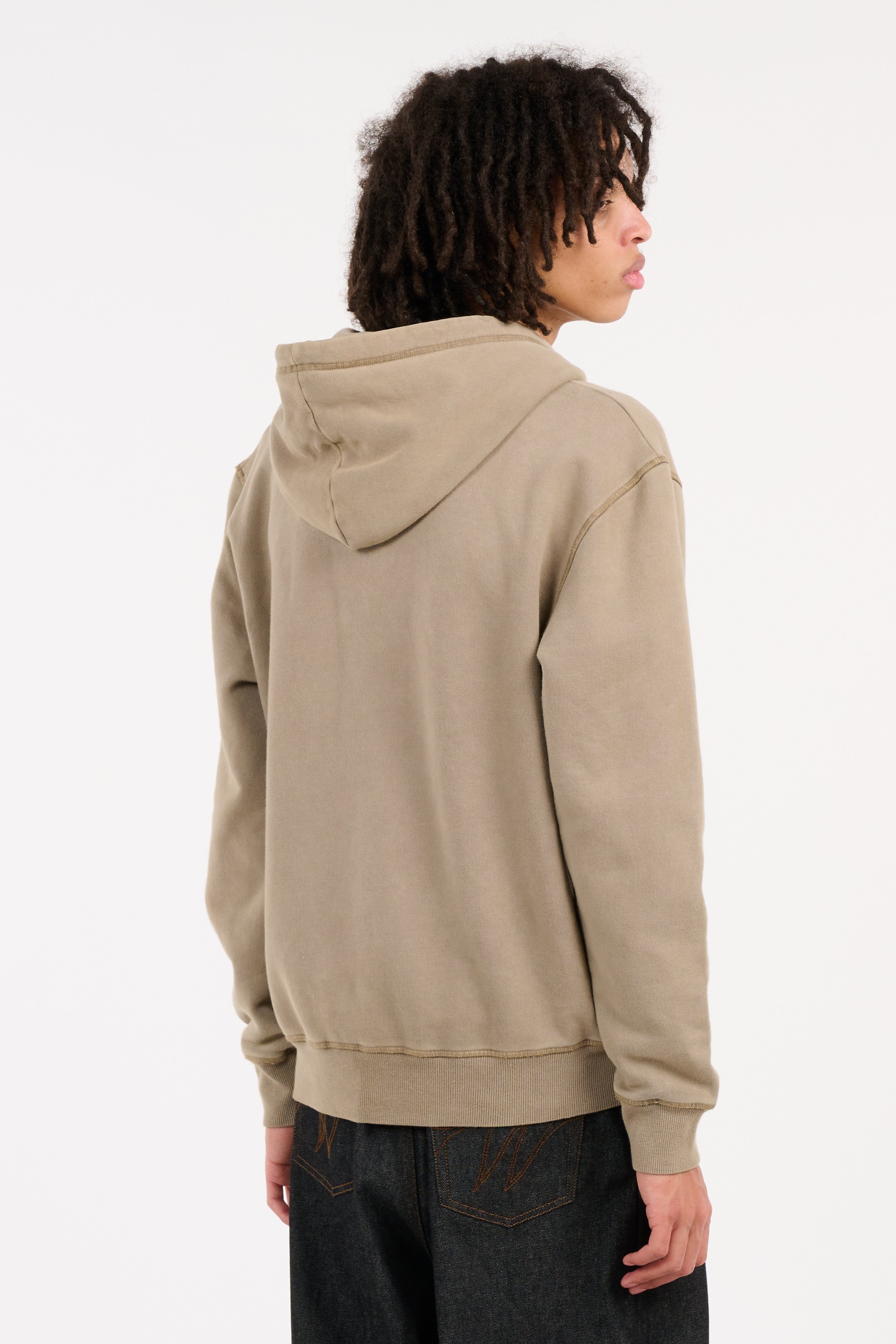 Hoodie zippé Marron