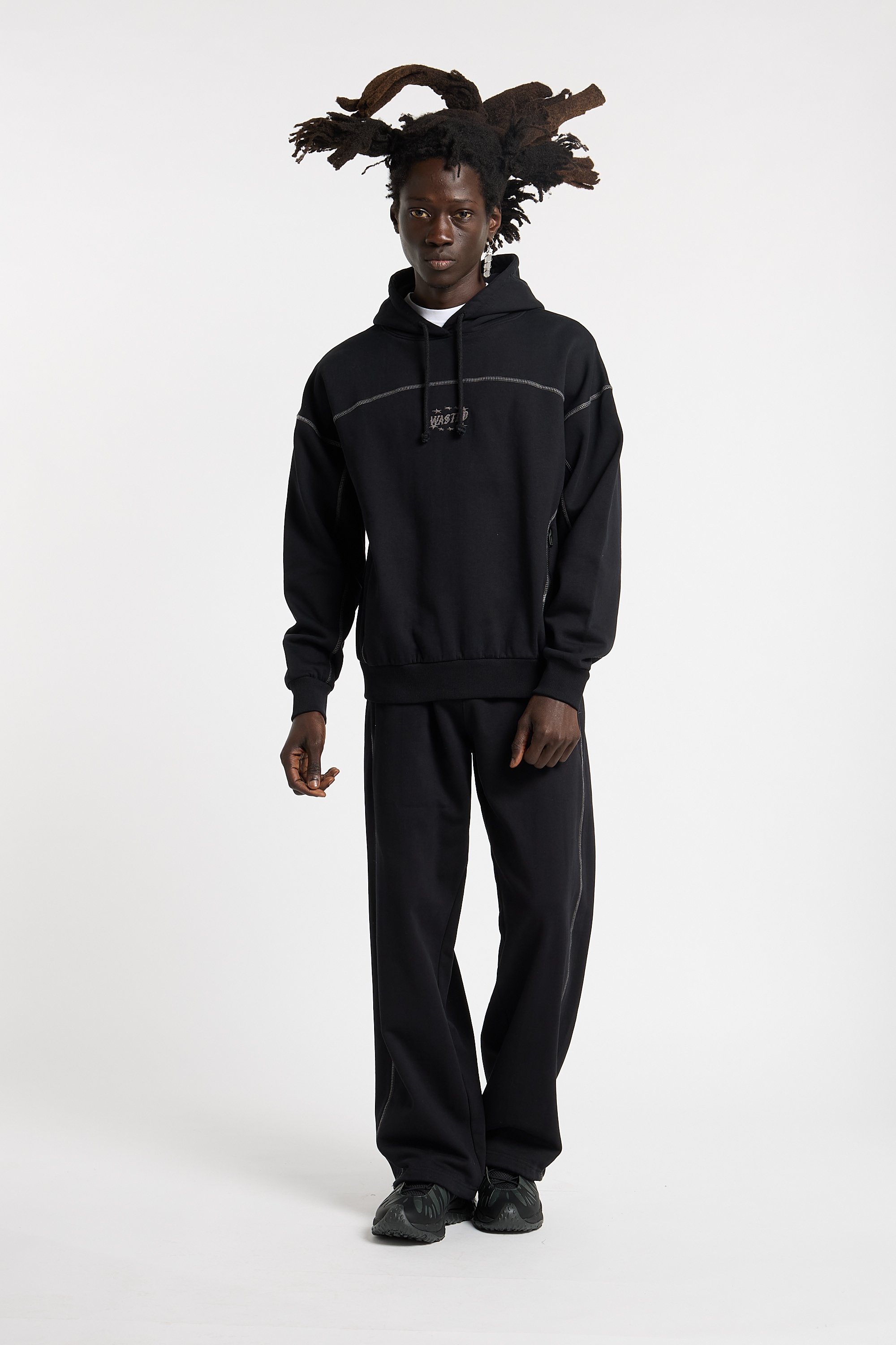 Tommy badge sweatshirt WASTED Black