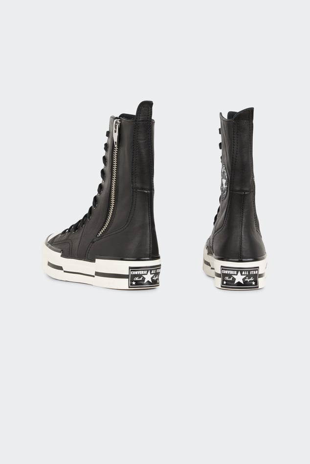 High Top Black Leather Zip Converse Converse Chuck 70 Side Zip