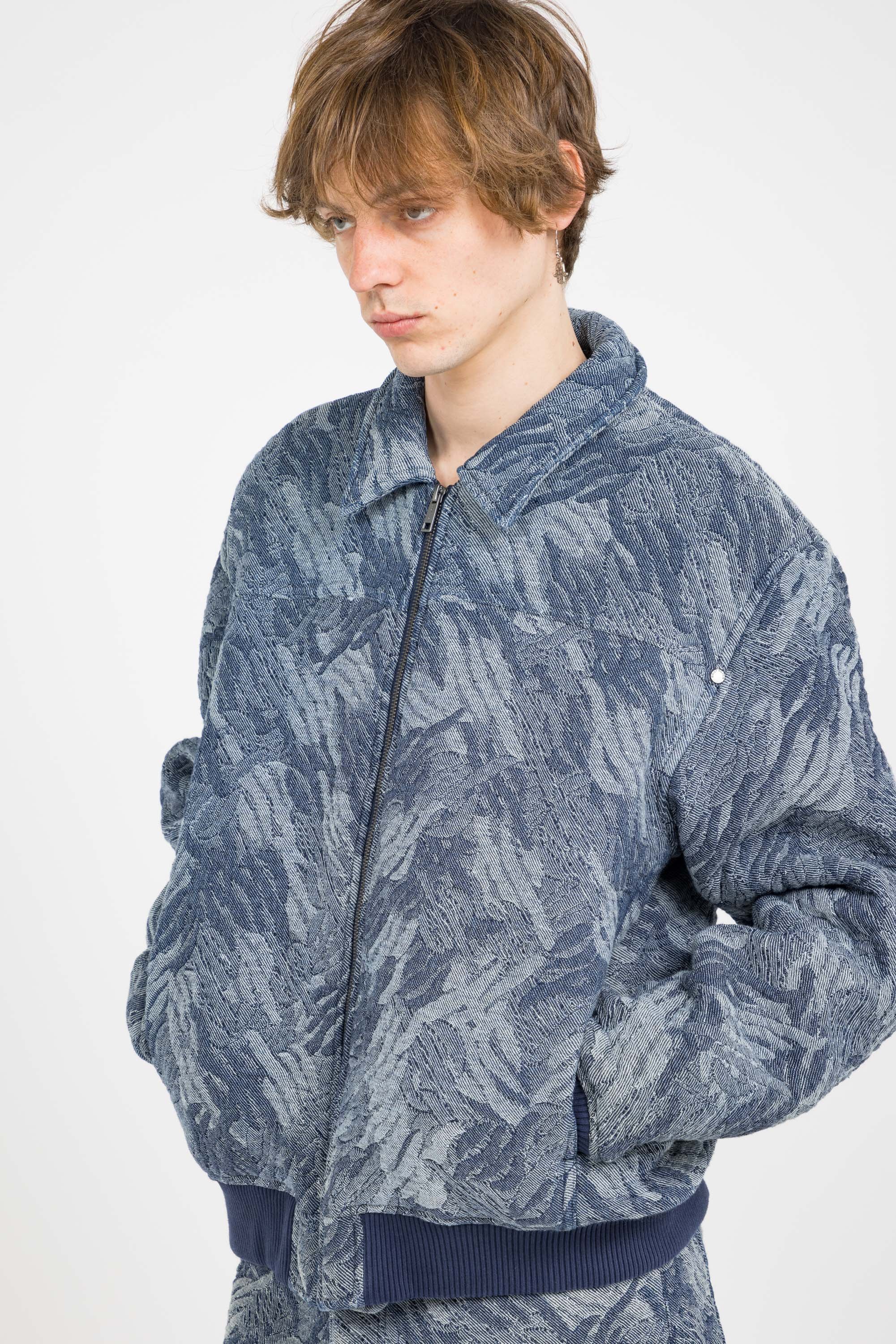 Lightweight quilted padded jacket with high neck Beige