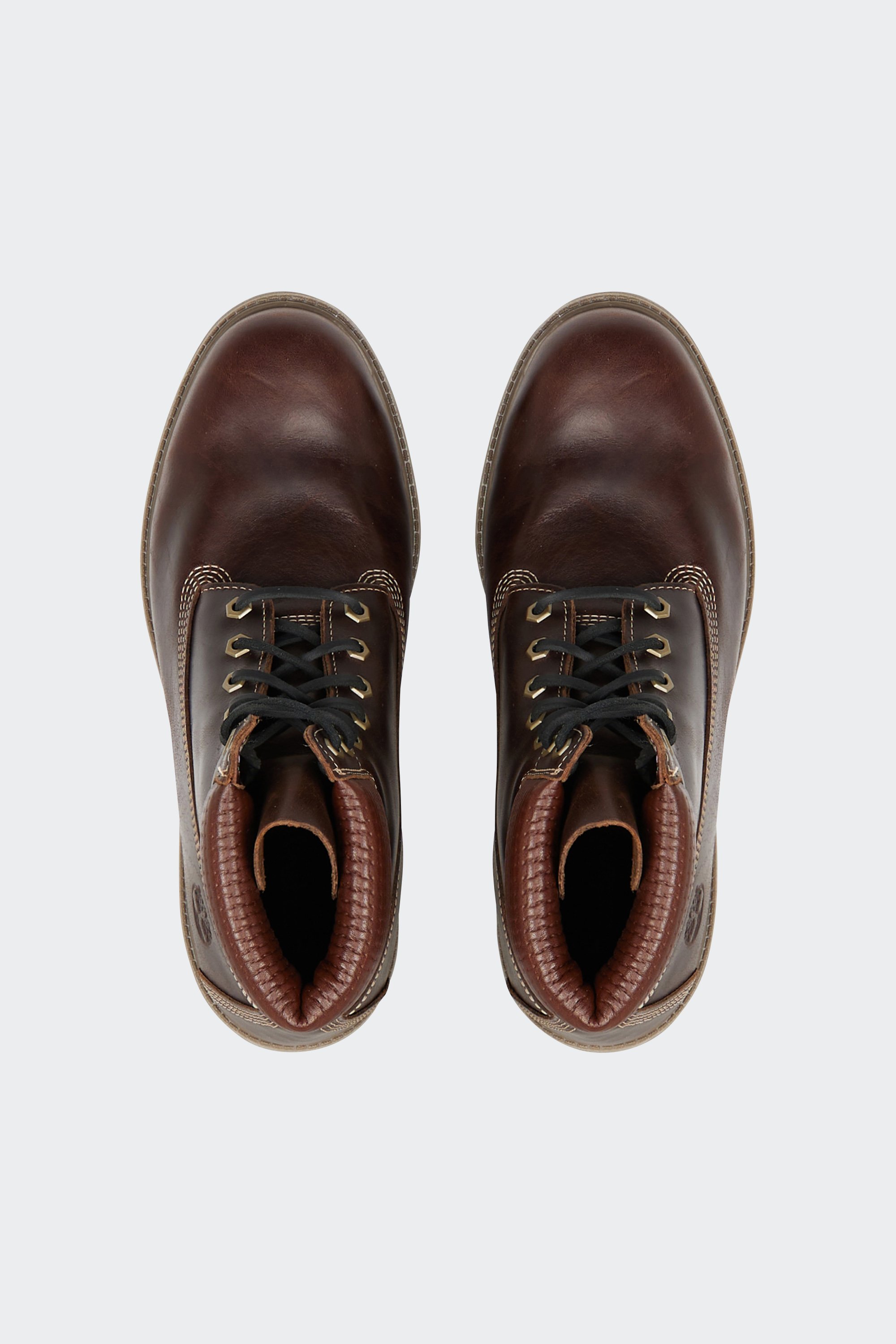 Heeled leather mid-calf boots | Brown by TIMBERLAND Heeled leather mid-calf boots Brown