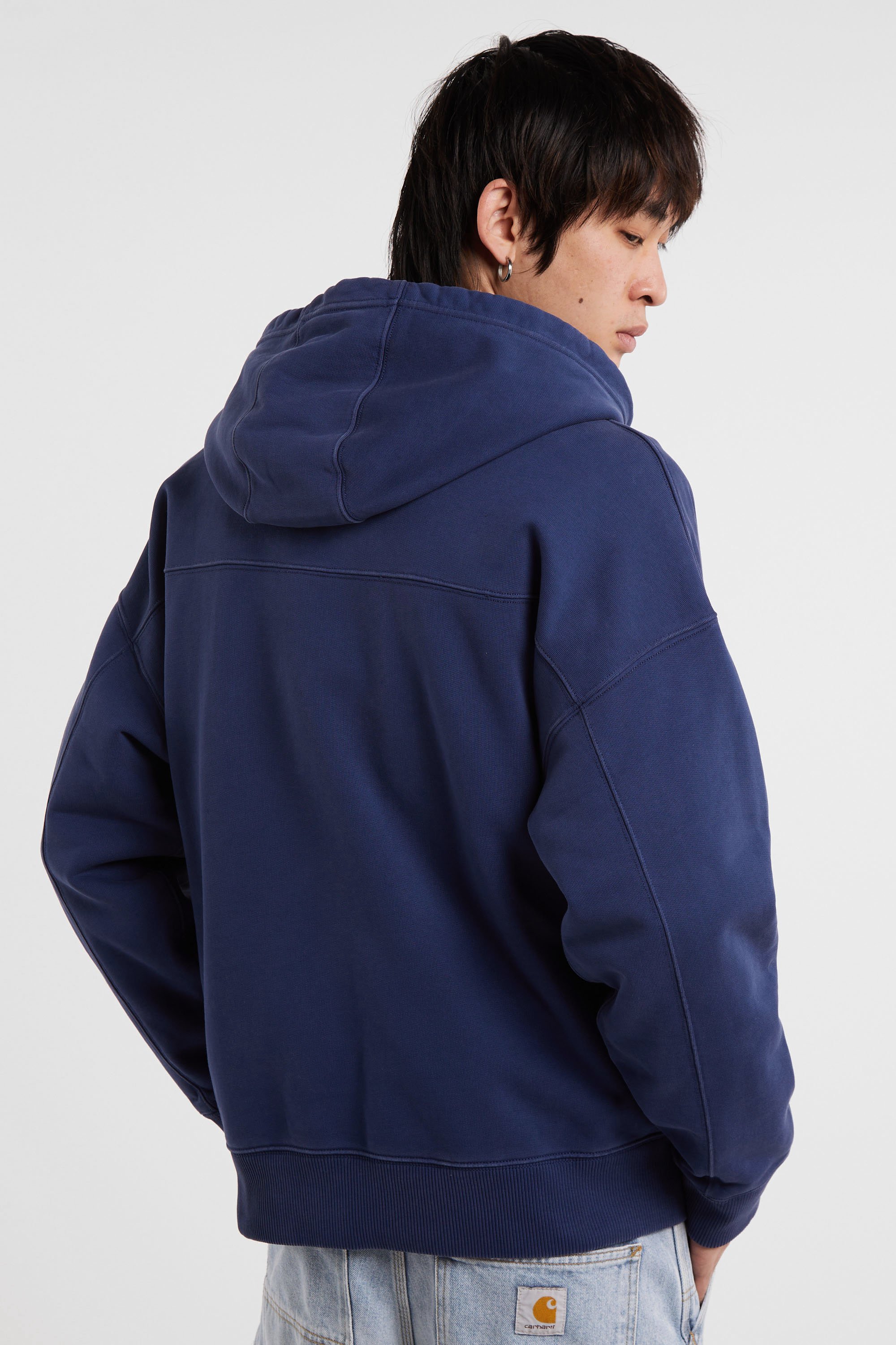Hoodie zippé Bleu