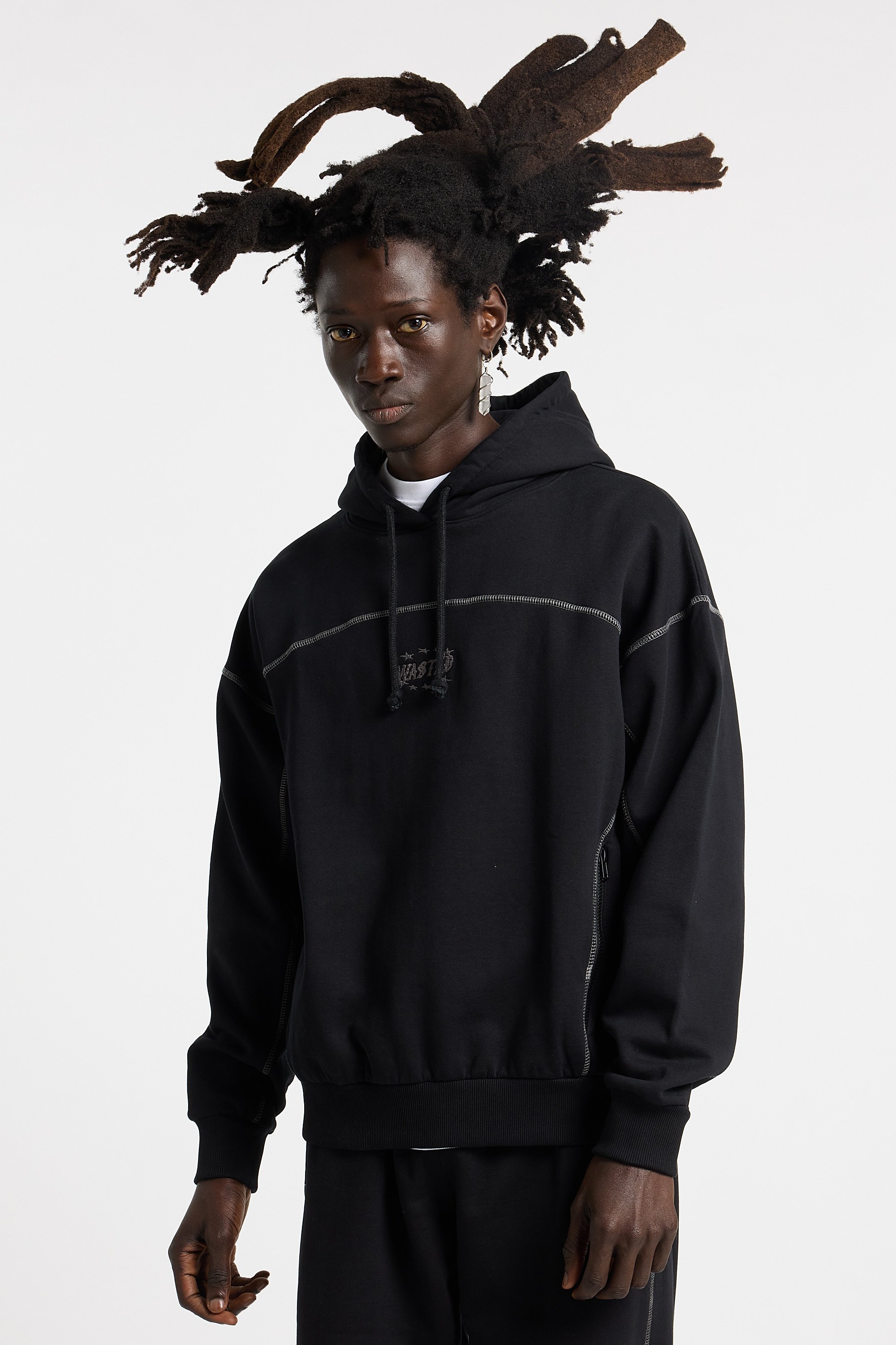 Tommy badge sweatshirt | Black WASTED Men