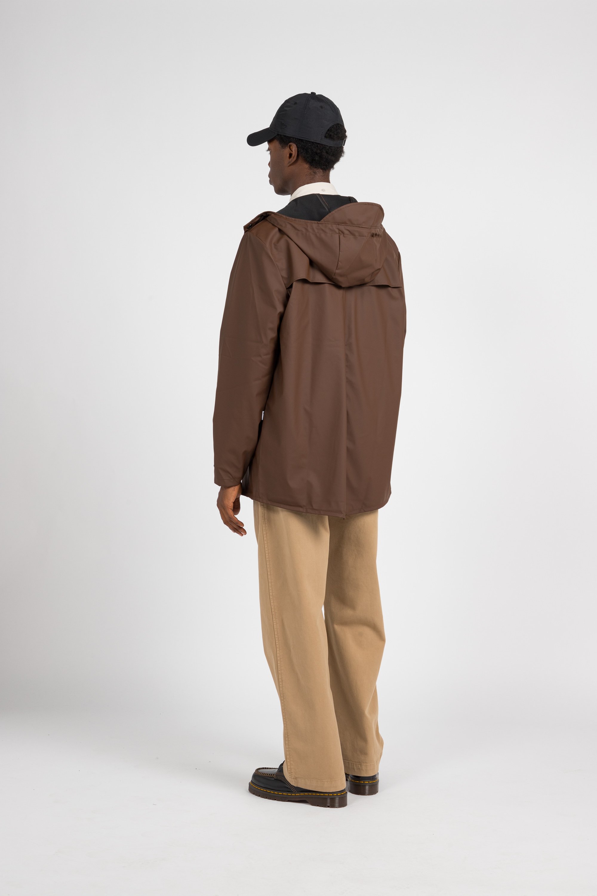 Coupe-vent imperméable à capuche | Marron RAINS Homme