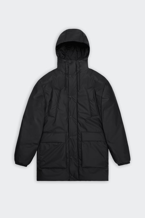 Rains Femme Parka Taille L - Noir