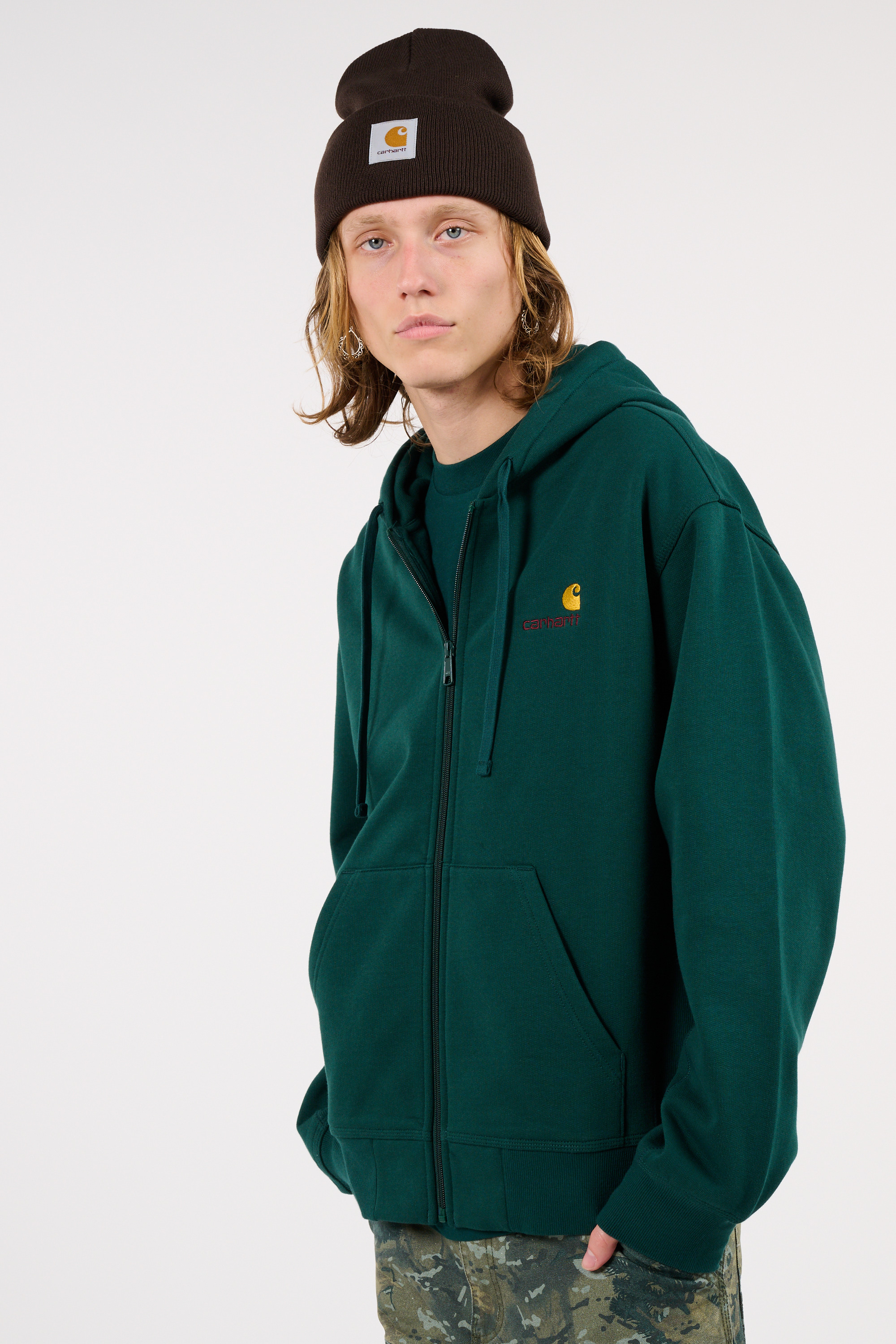 Zip-up sweatshirt Green