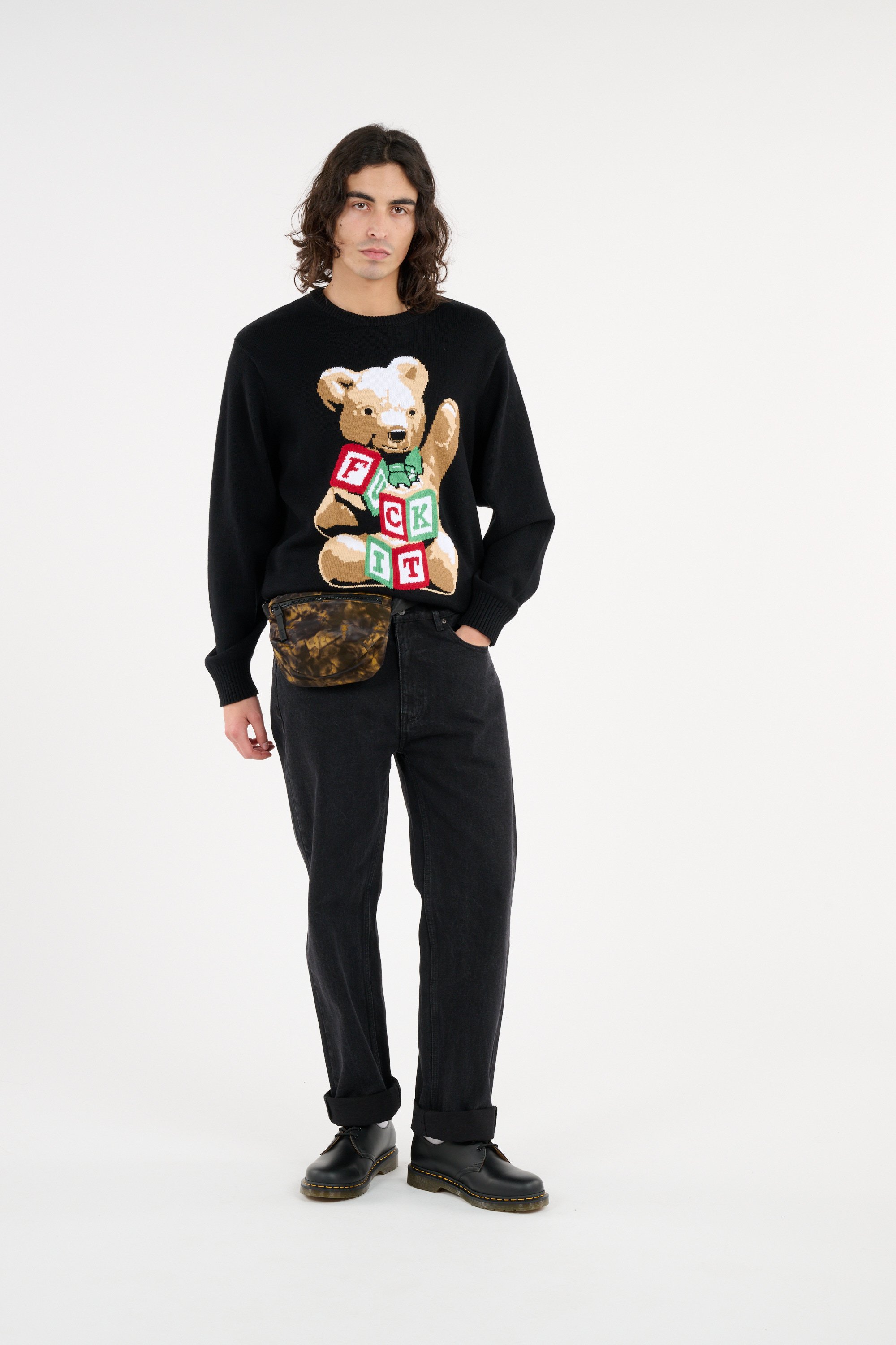 Canvas waist bag RAINS Brown