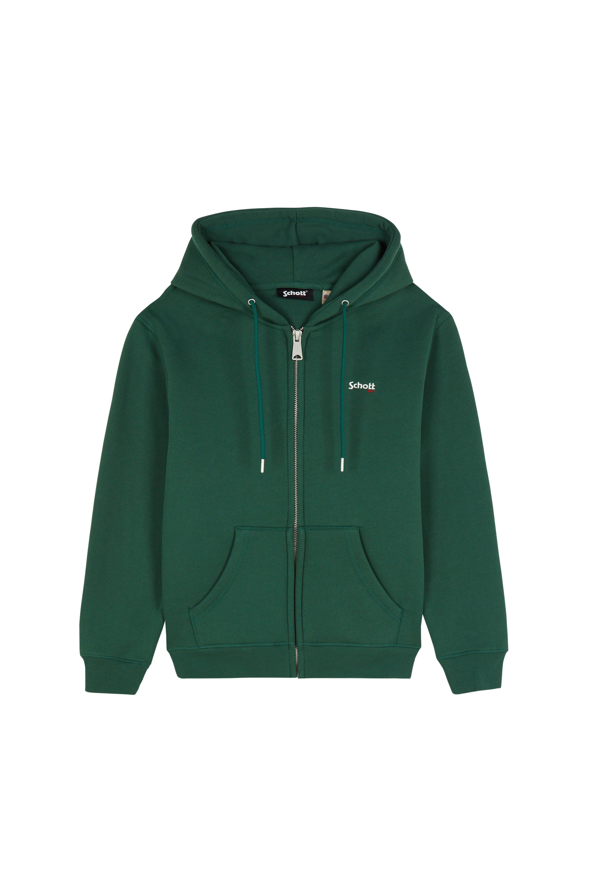 Hoodie zippé Vert