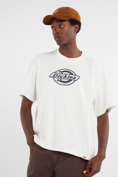 DICKIES Regular-fit round-neck cotton T-shirt White