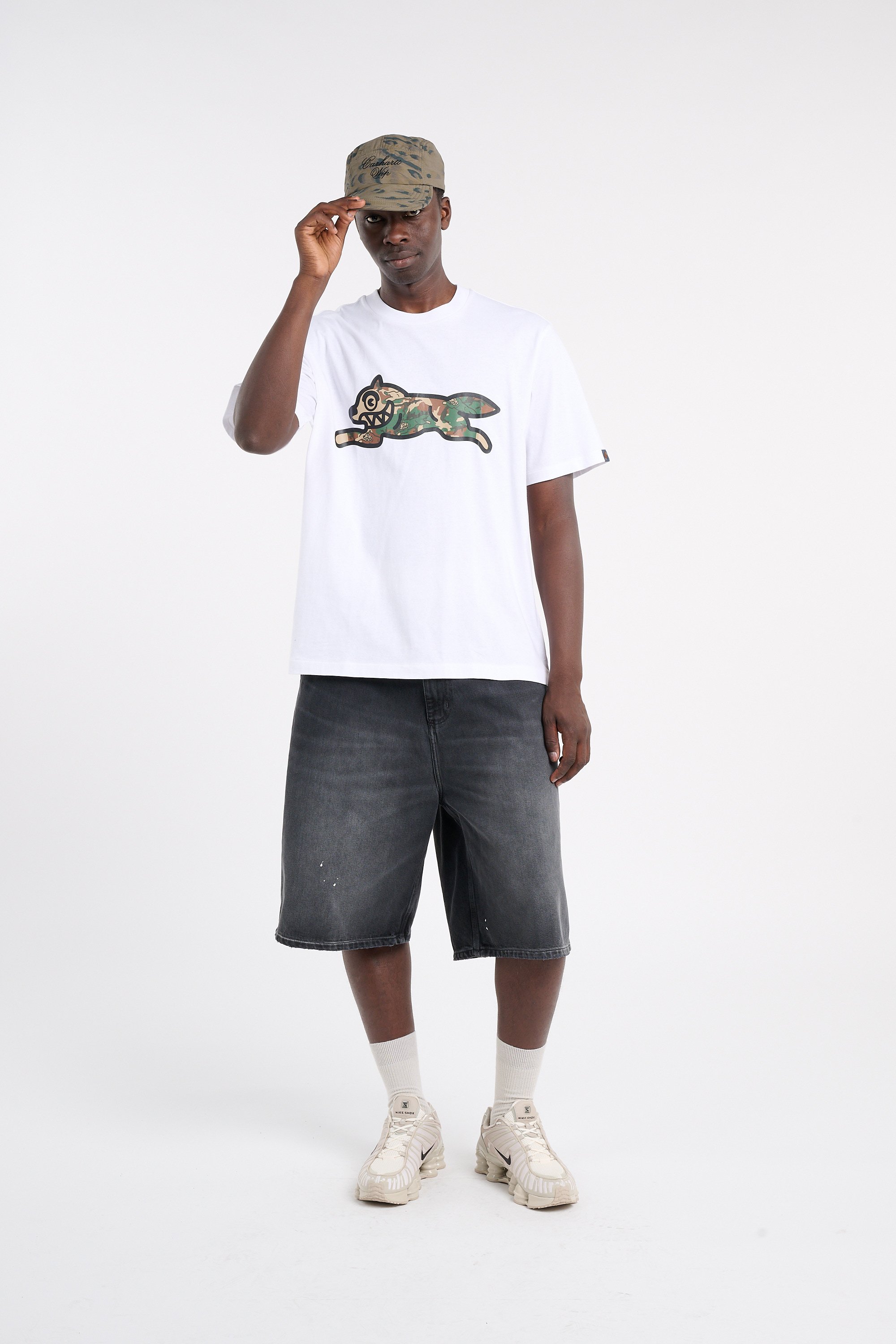 Regular-fit round-neck cotton T-shirt ICE CREAM White