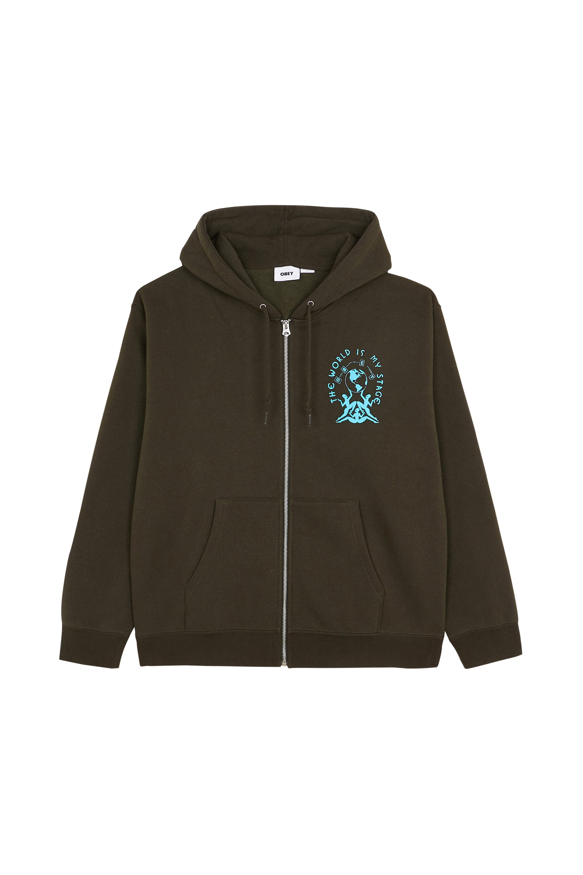 Hoodie zippé Vert