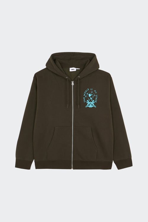 OBEY Hoodie zippé Vert