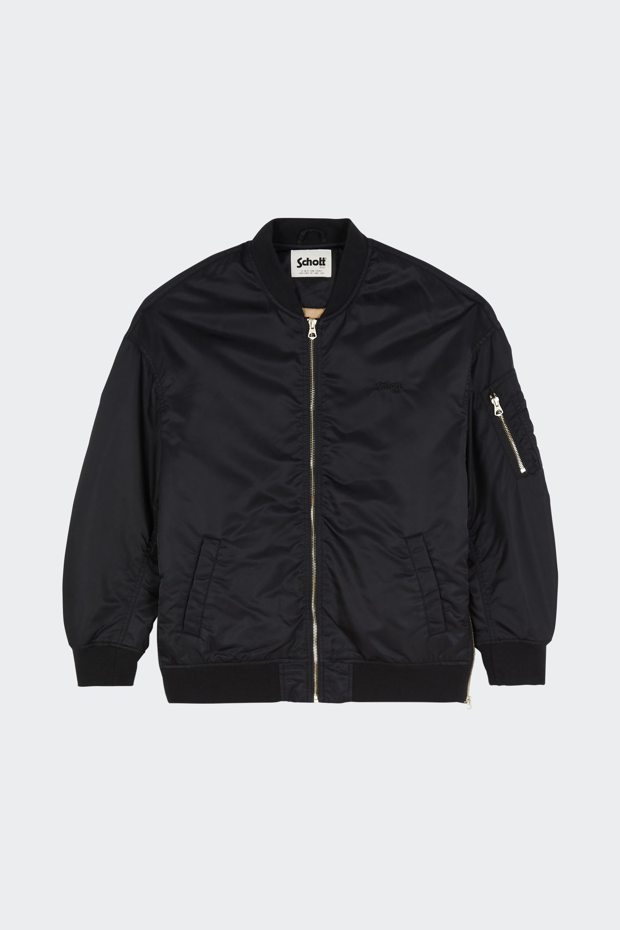 Bomber Jacket | Black by SCHOTT Bomber Jacket Black
