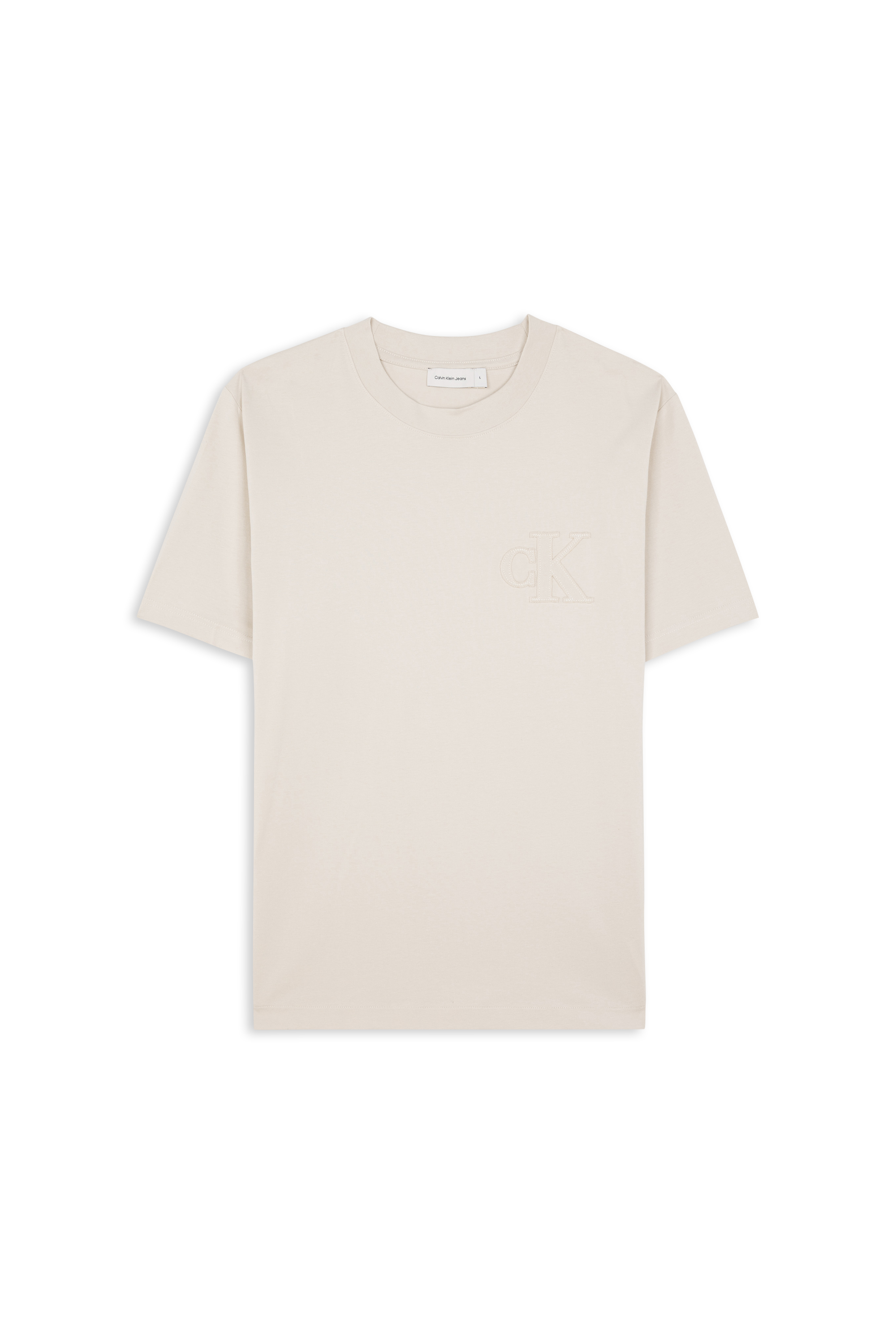 Regular-fit round-neck cotton T-shirt Grey