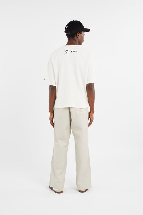 NEW ERA Regular-fit round-neck cotton T-shirt Beige