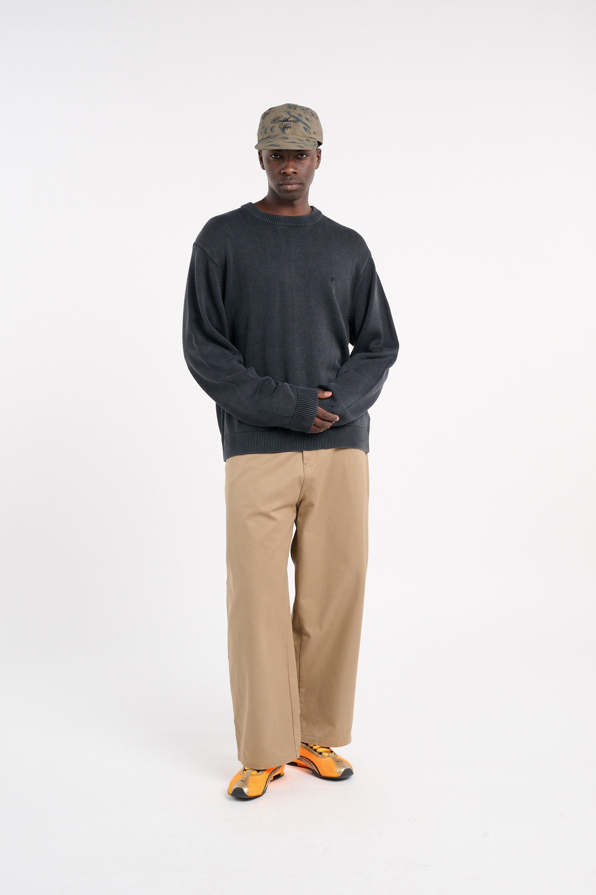 Oversized cotton sweater CARHARTT WIP Black