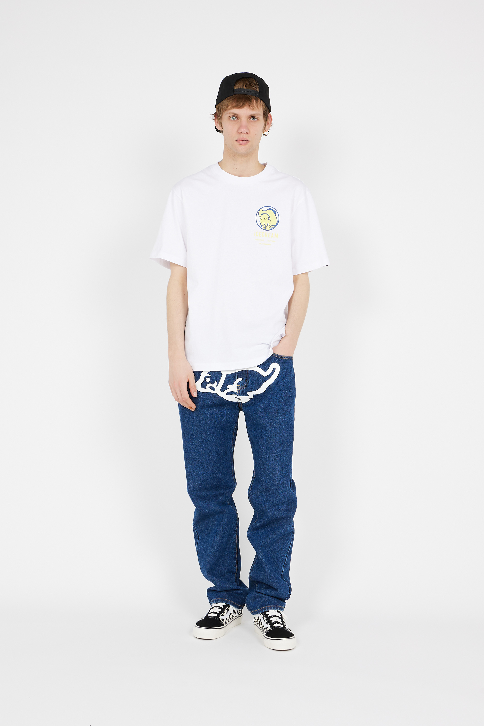 Regular-fit round-neck cotton T-shirt White