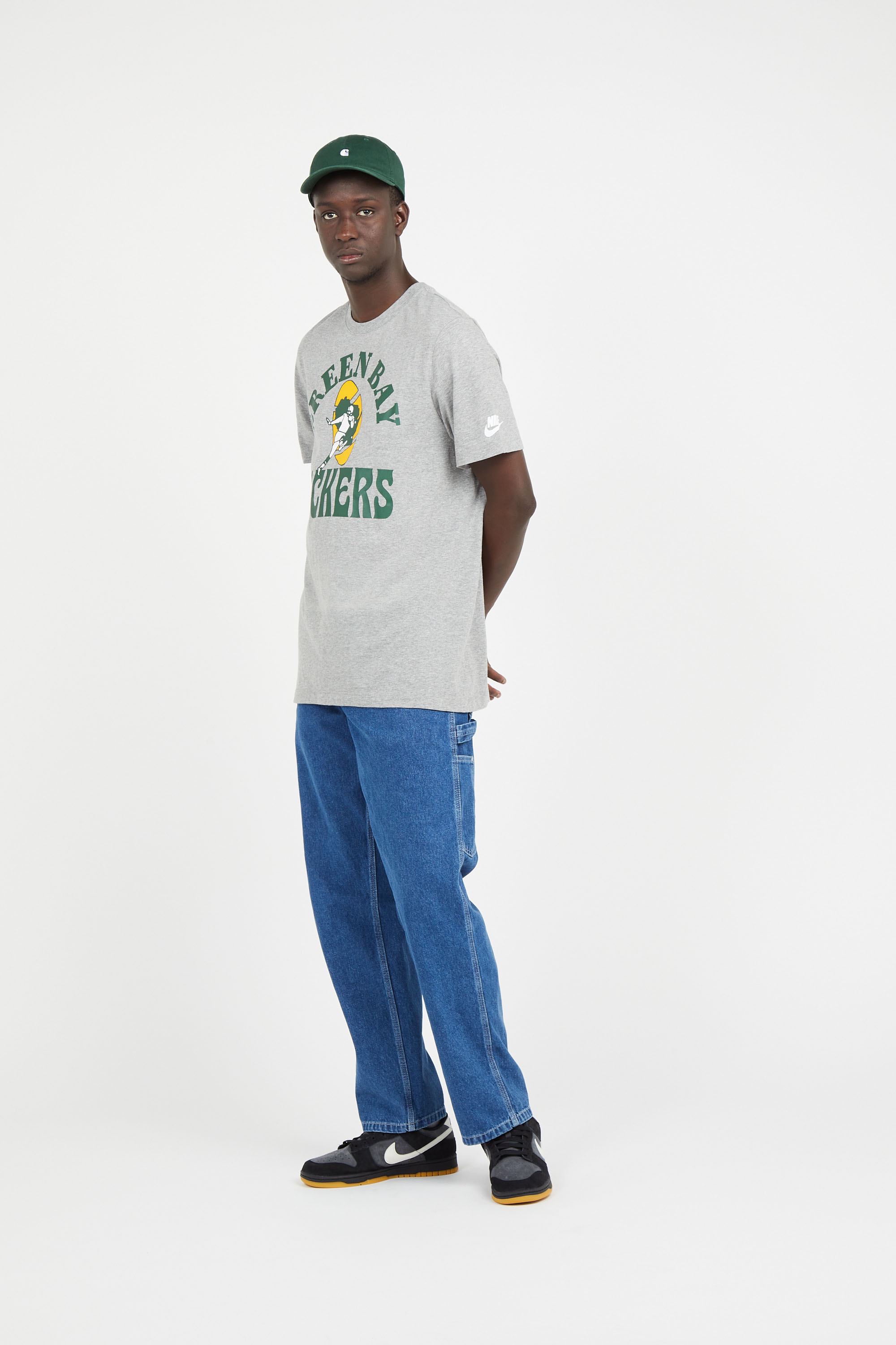 Regular-fit round-neck cotton T-shirt Grey