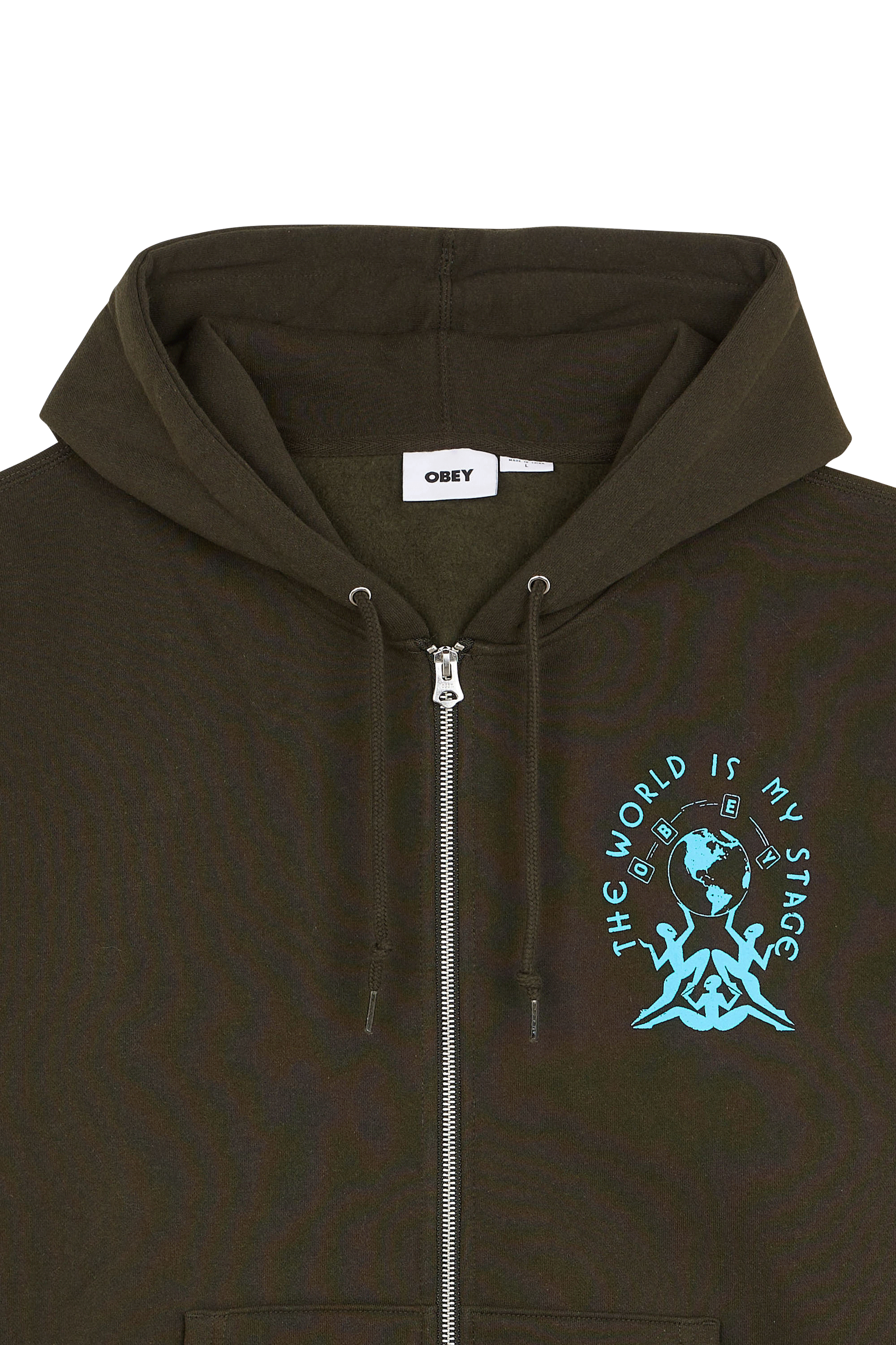Hoodie zippé Vert