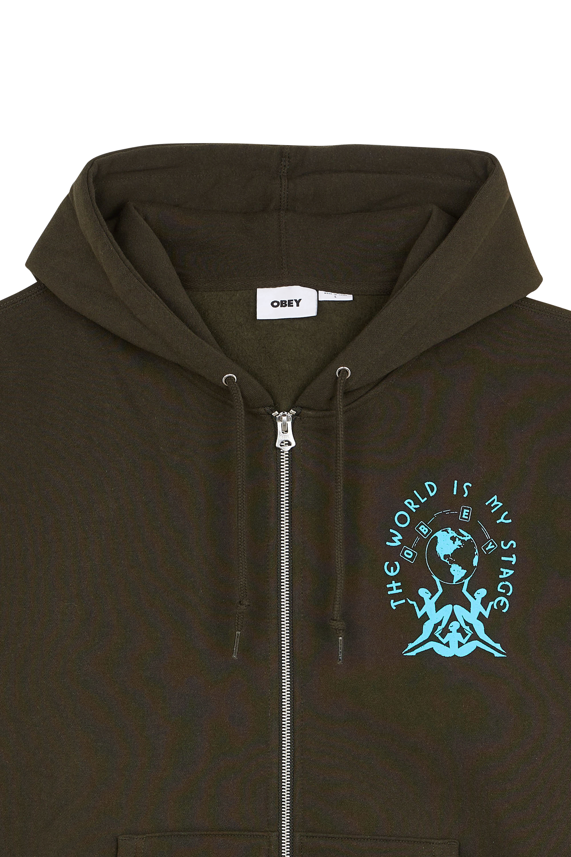 Hoodie zippé Vert