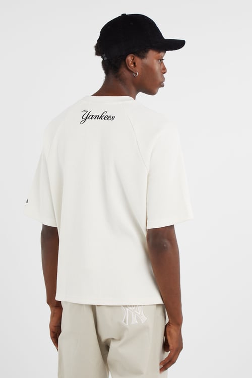 NEW ERA Regular-fit round-neck cotton T-shirt Beige