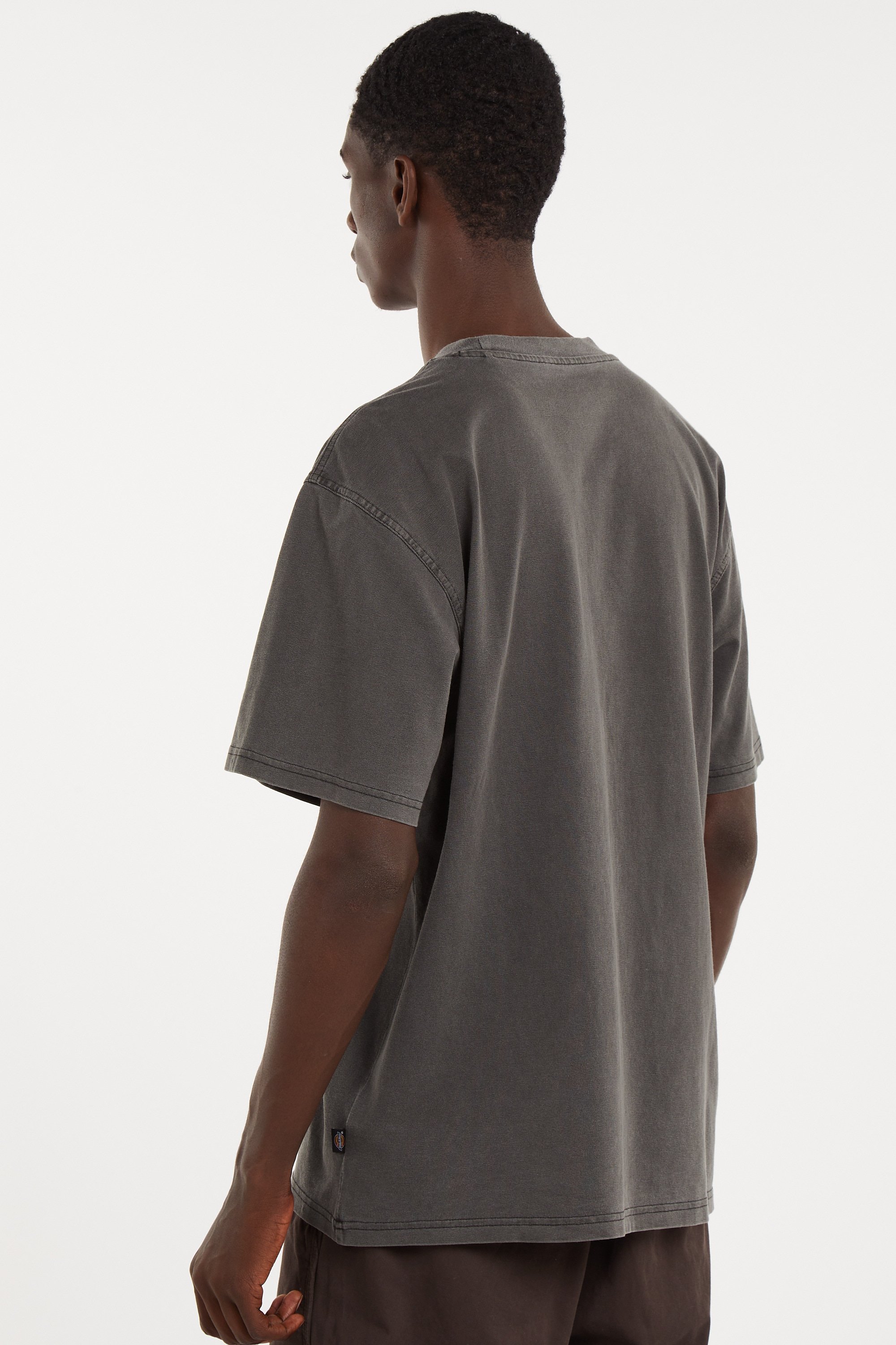 Regular-fit round-neck cotton T-shirt | Black DICKIES Men