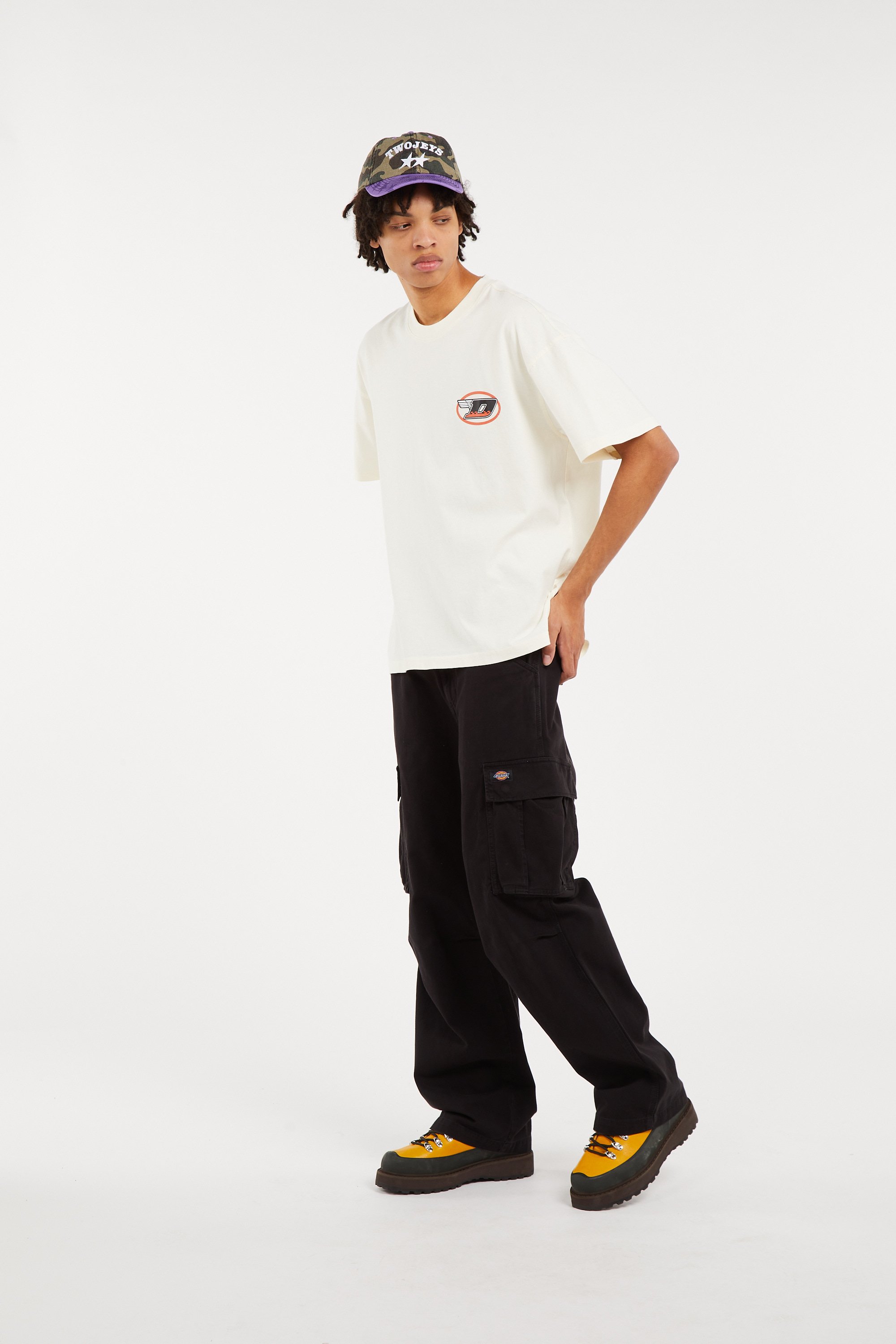 Regular-fit round-neck cotton T-shirt DICKIES Beige