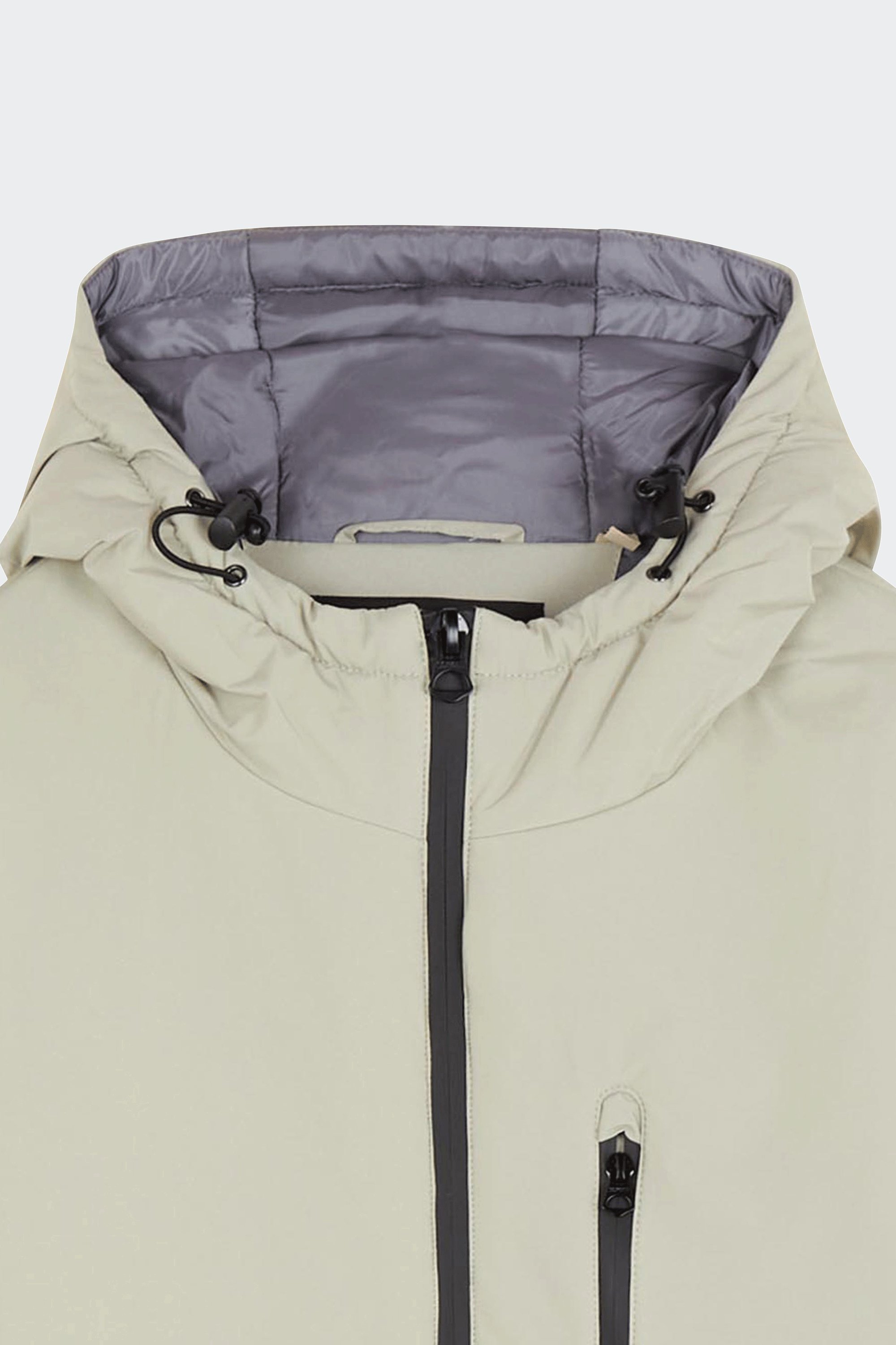 Lightweight quilted padded jacket with high neck | Beige by SCHOTT Lightweight quilted padded jacket with high neck Beige