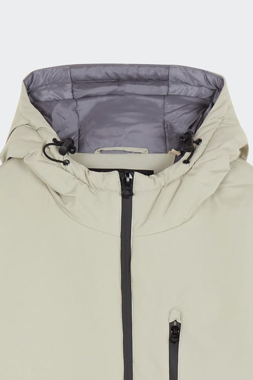 SCHOTT Lightweight quilted padded jacket with high neck Beige