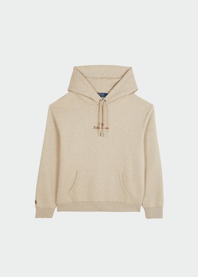 Polo ralph lauren hoodie beige hotsell