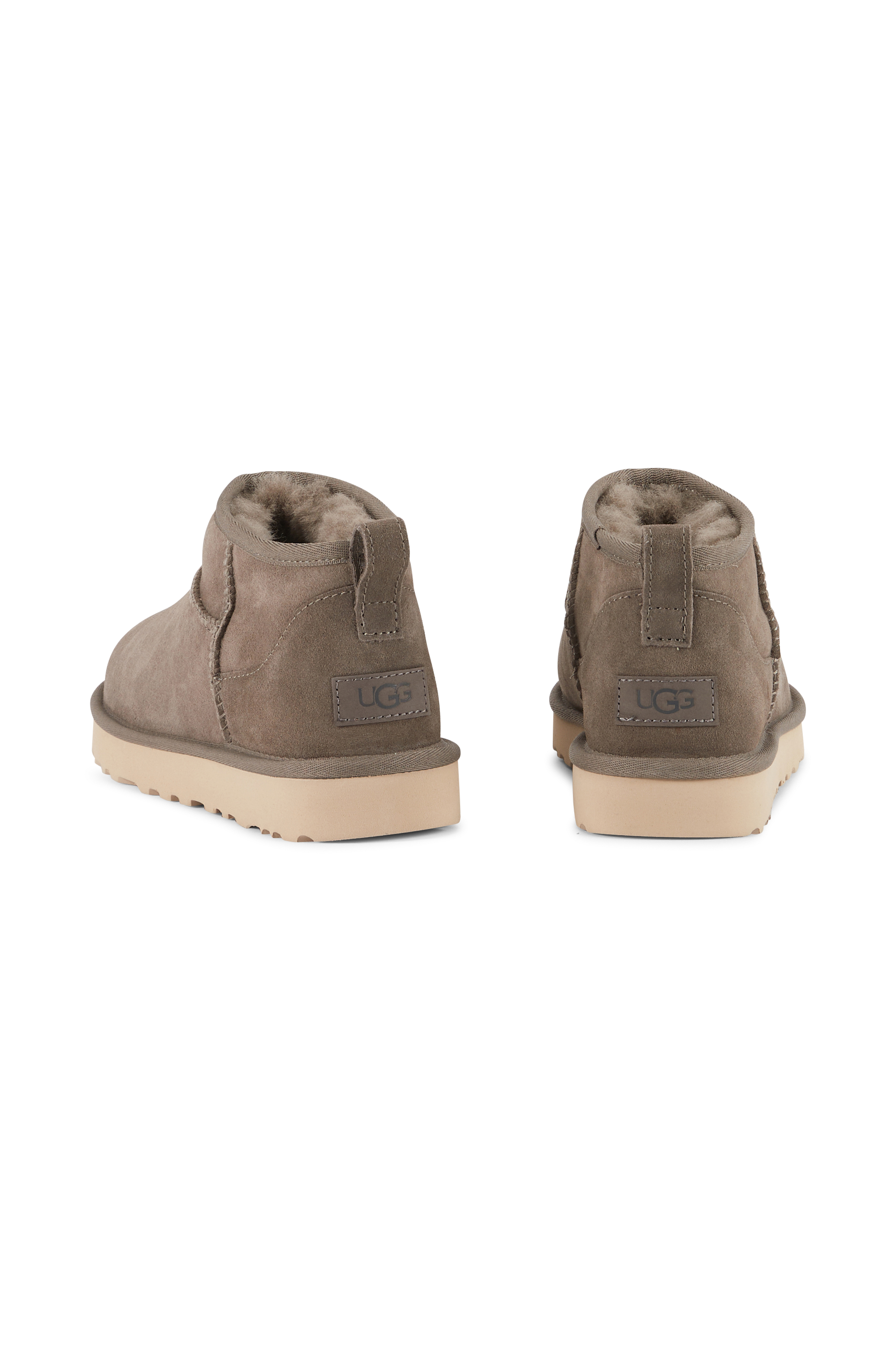 Heeled leather mid-calf boots Khaki