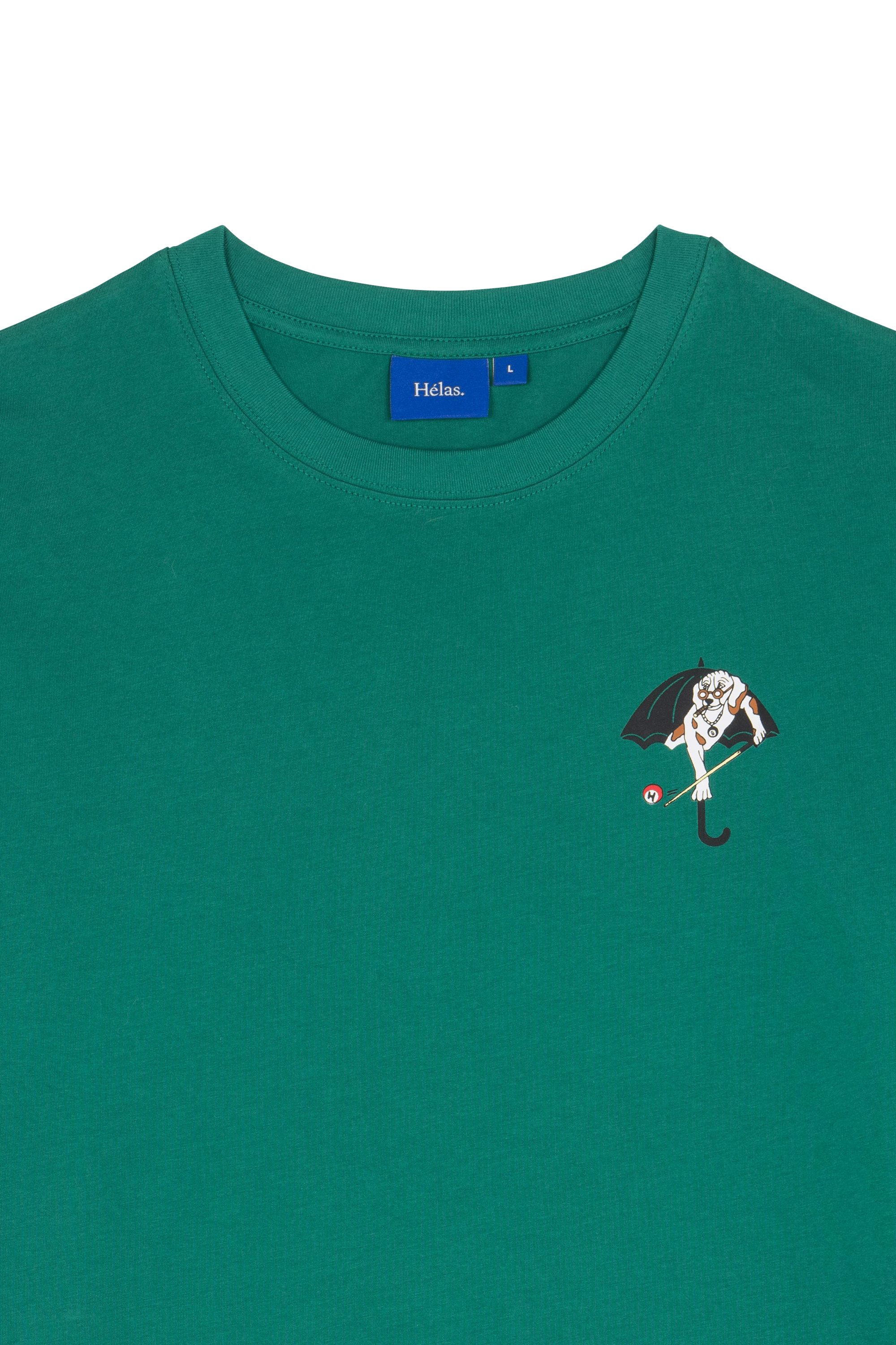 Regular-fit round-neck cotton T-shirt | Green HELAS Men