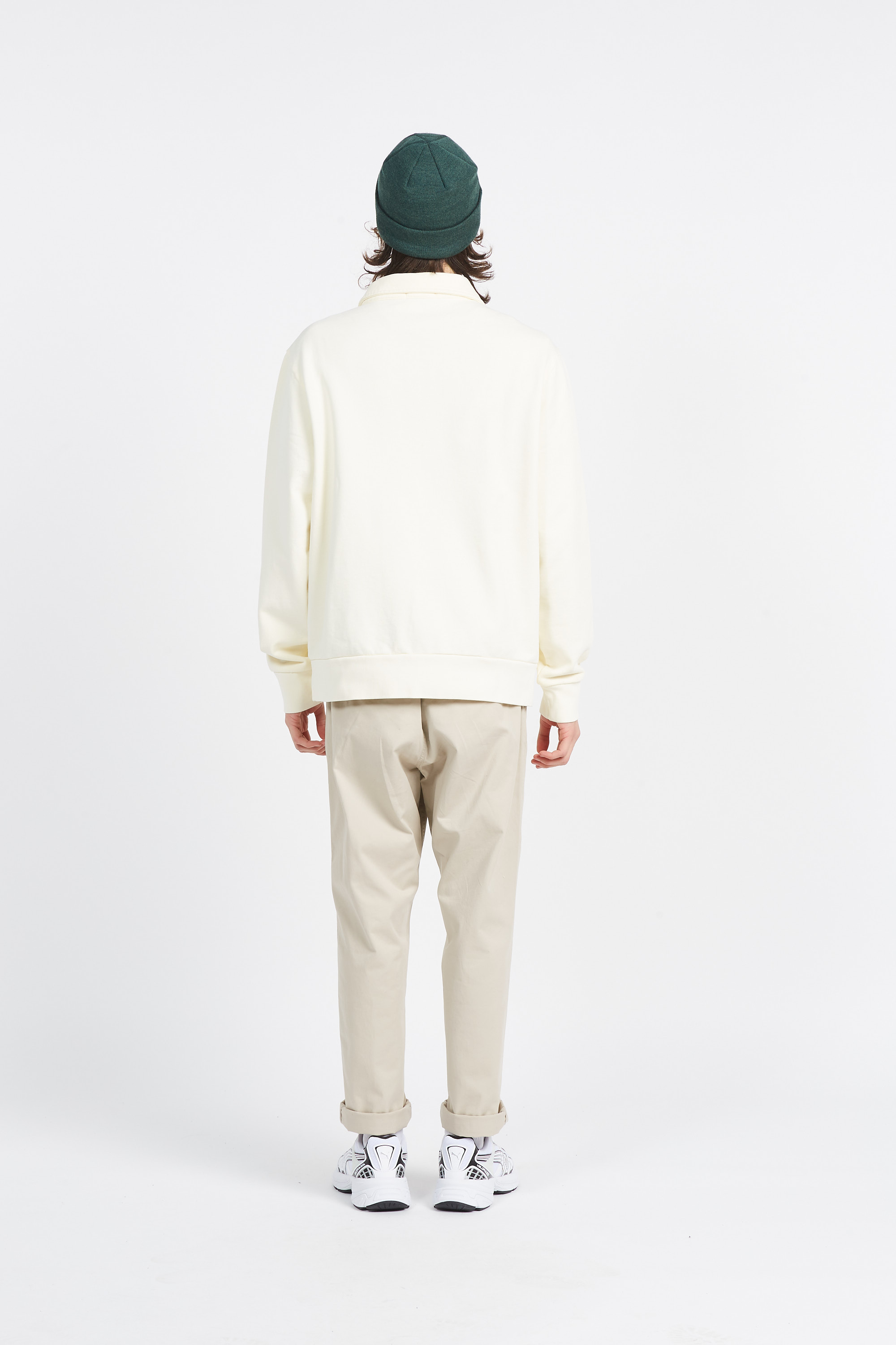 Hoodie zippé Beige