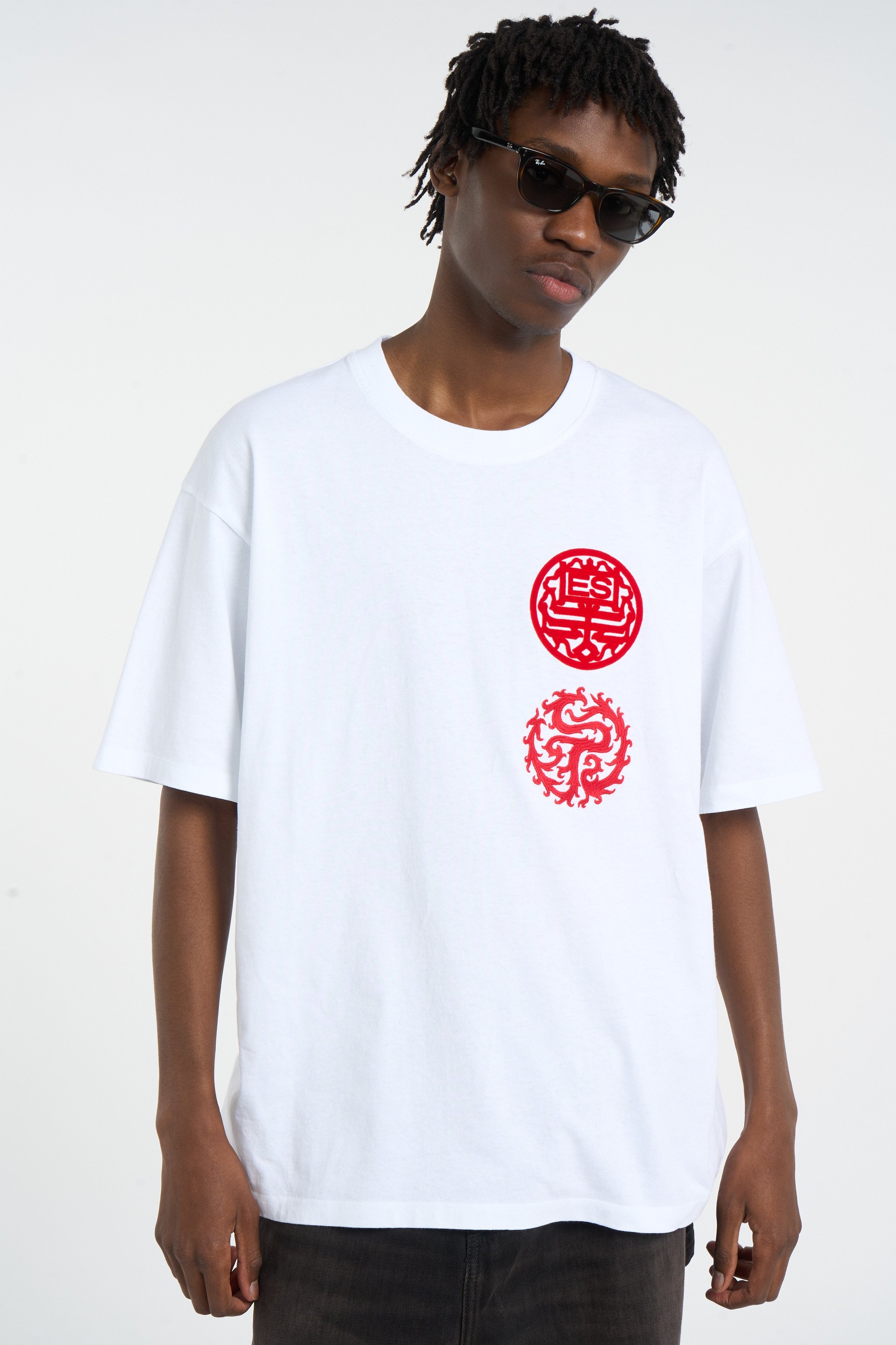 Regular-fit round-neck cotton T-shirt | White EDWIN Men