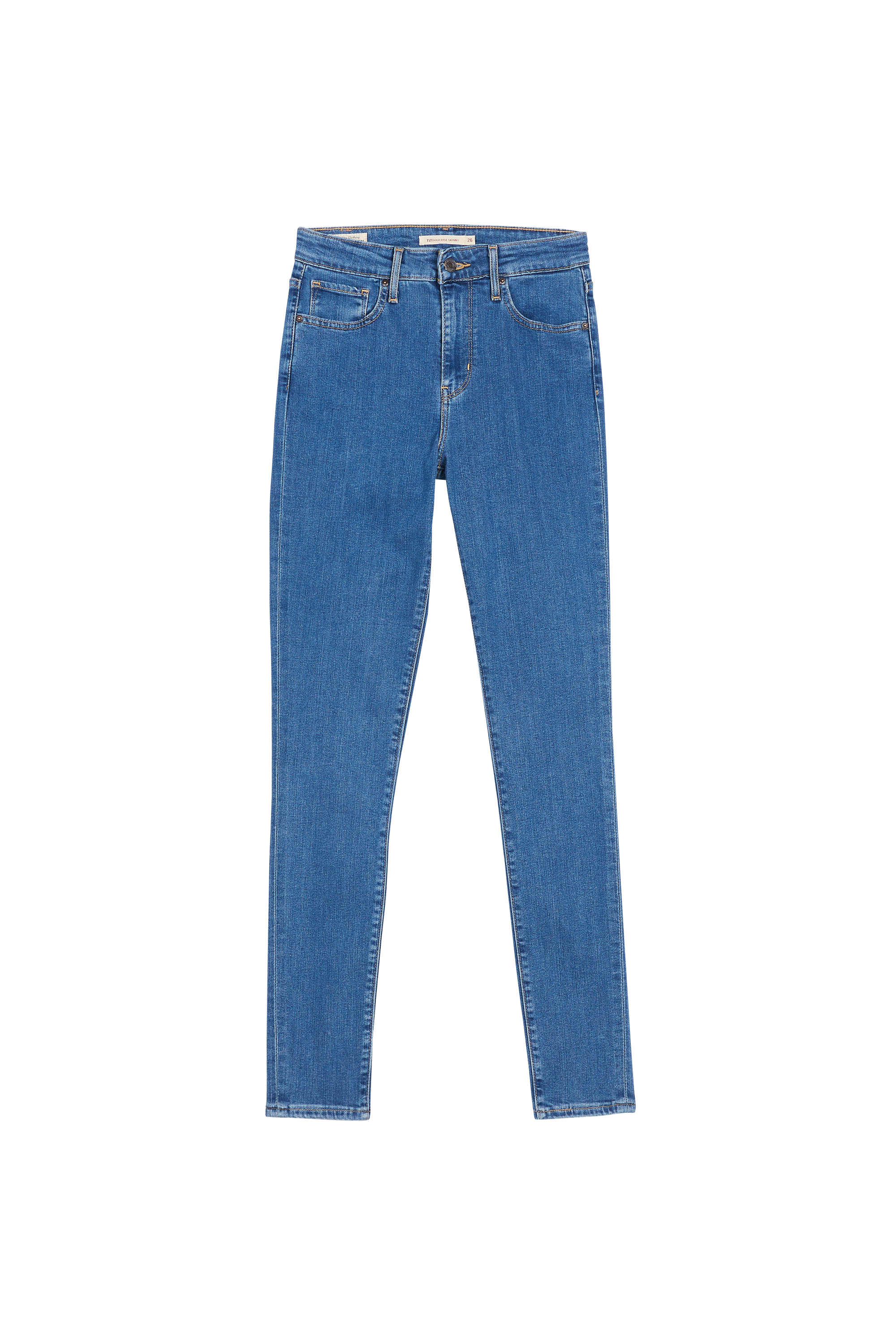 Jean skinny taille haute Bleu