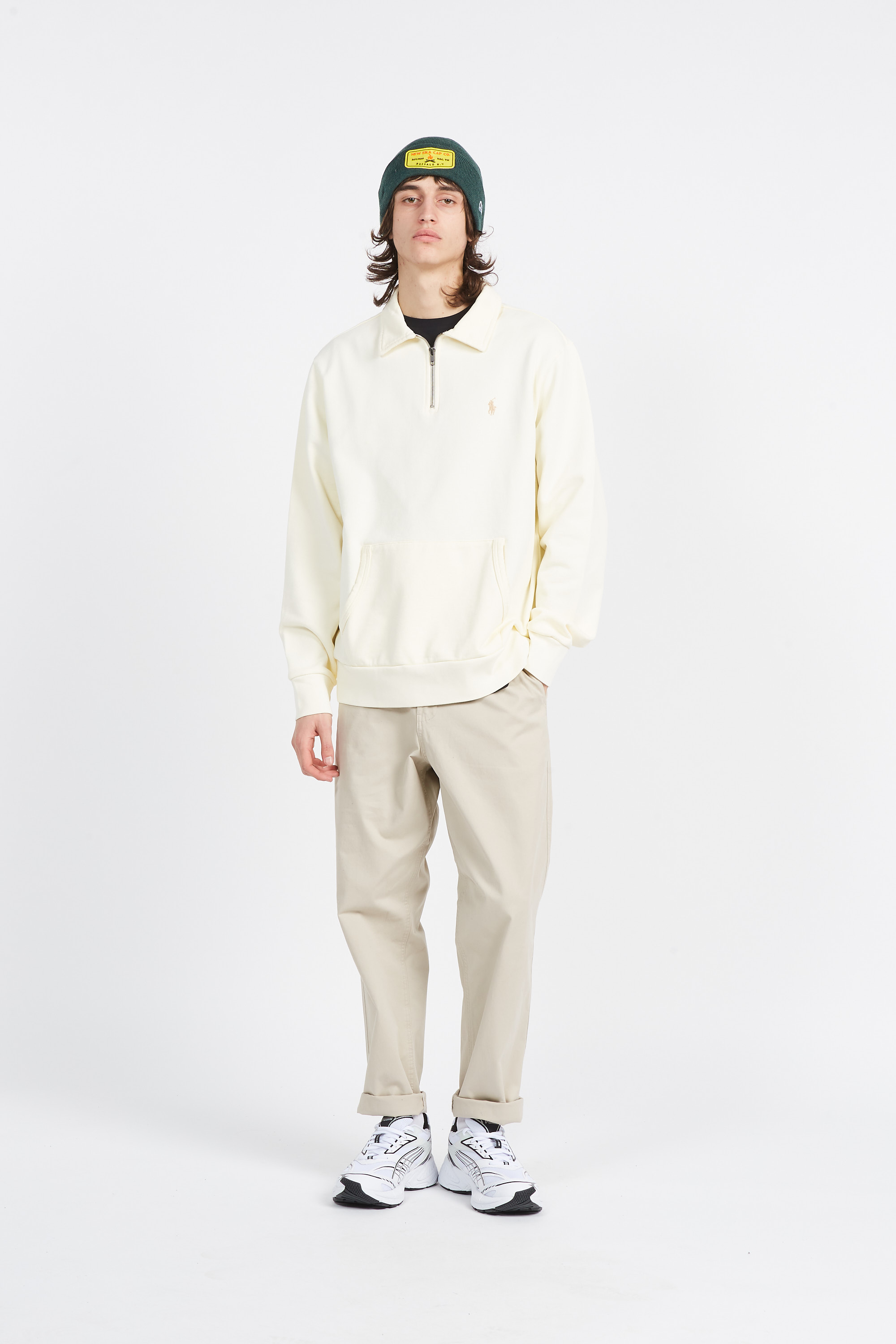 Hoodie zippé Beige