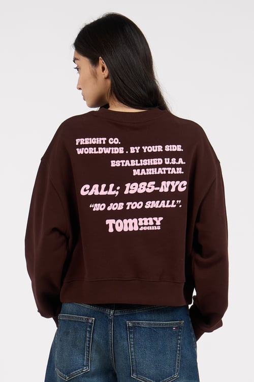 TOMMY JEANS sweatshirt Brown