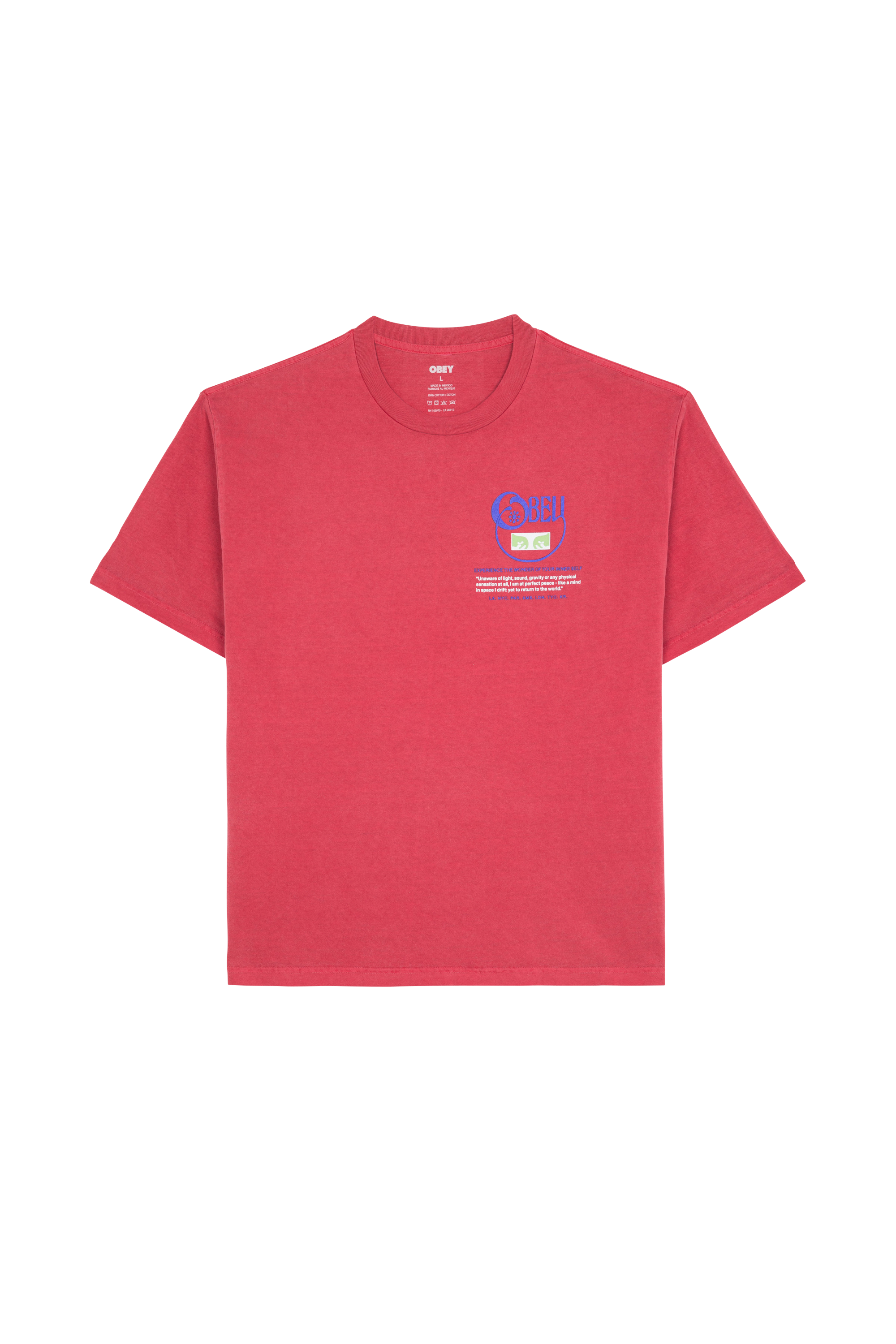 Regular-fit round-neck cotton T-shirt Pink