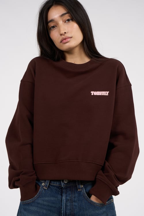 TOMMY JEANS sweatshirt Brown