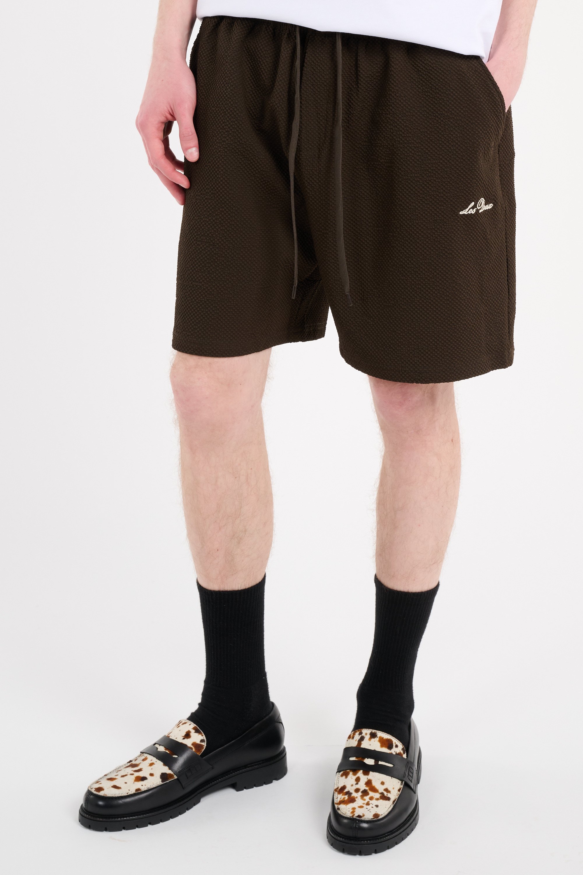 Short de bain Marron