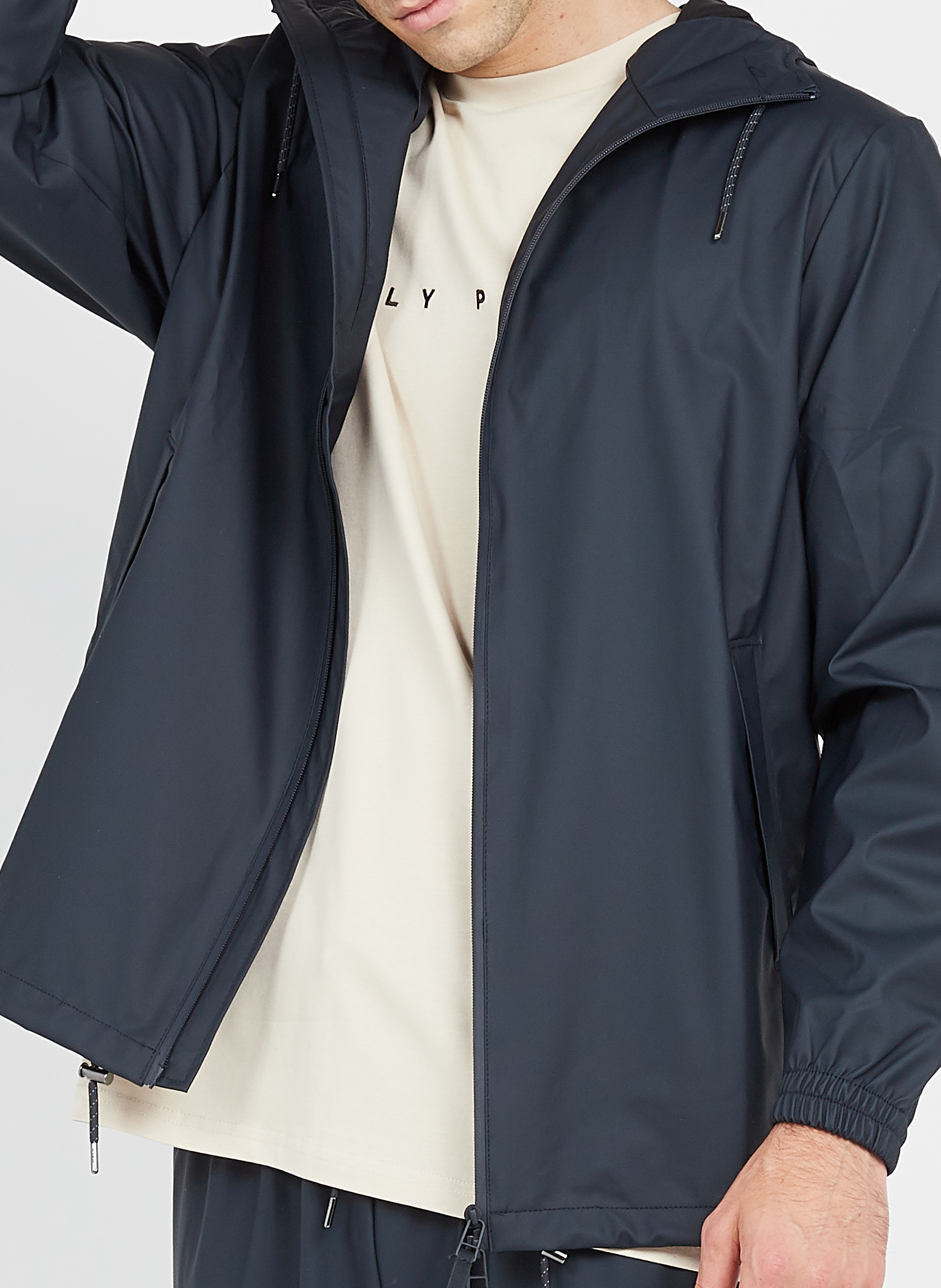 Imperméable col montant RAINS Bleu