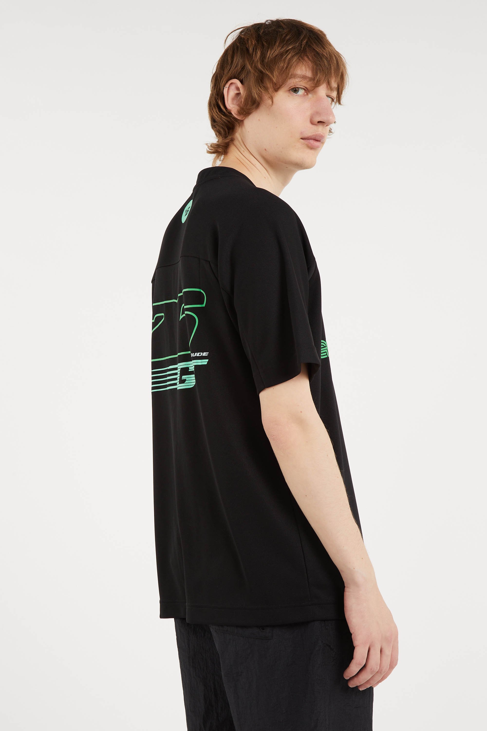 Regular-fit round-neck cotton T-shirt | Black GERTRUDE Men