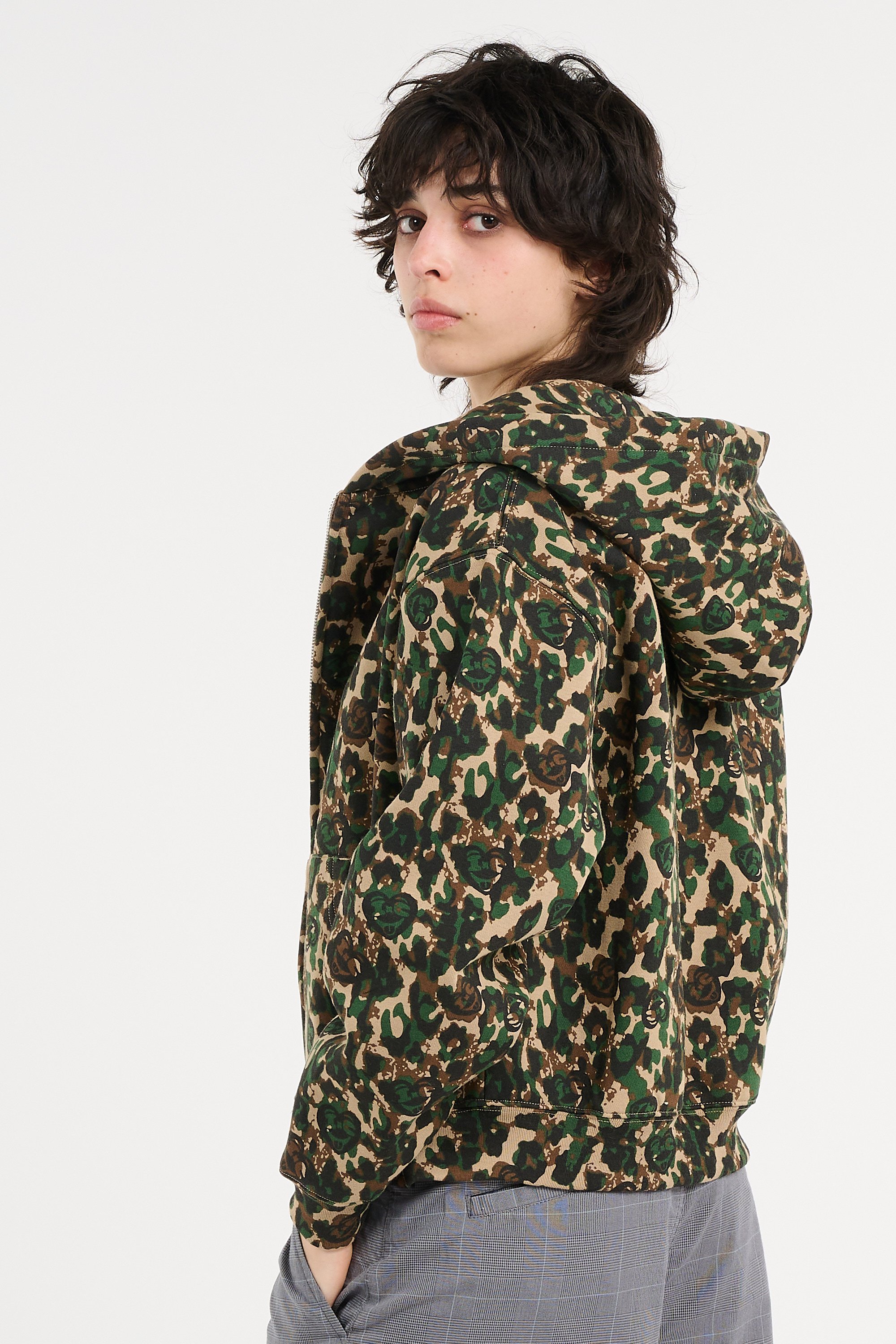 zip-up hoodie | Khaki ICE CREAM Women