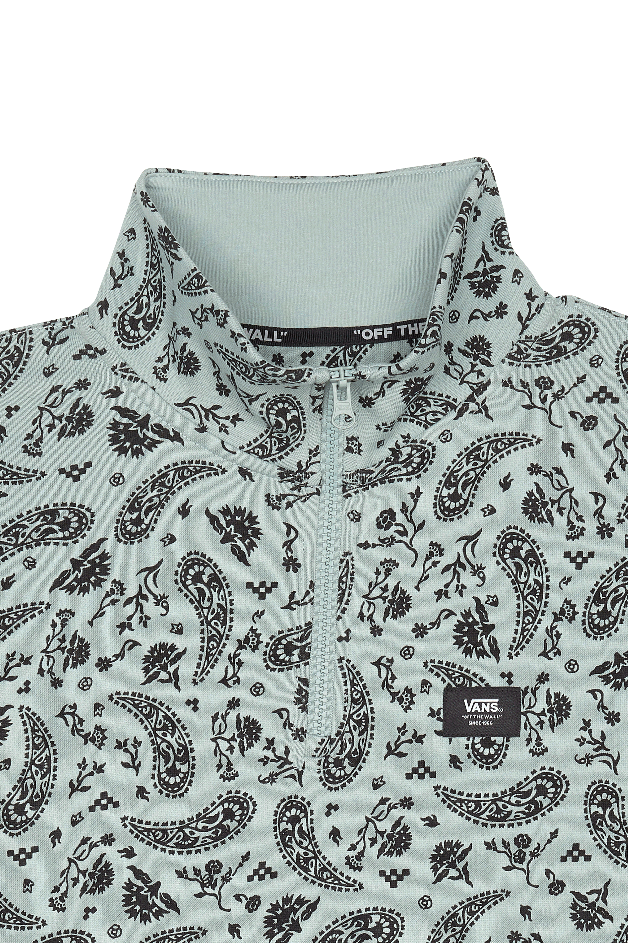 Sweatshirt à col zippé Vert